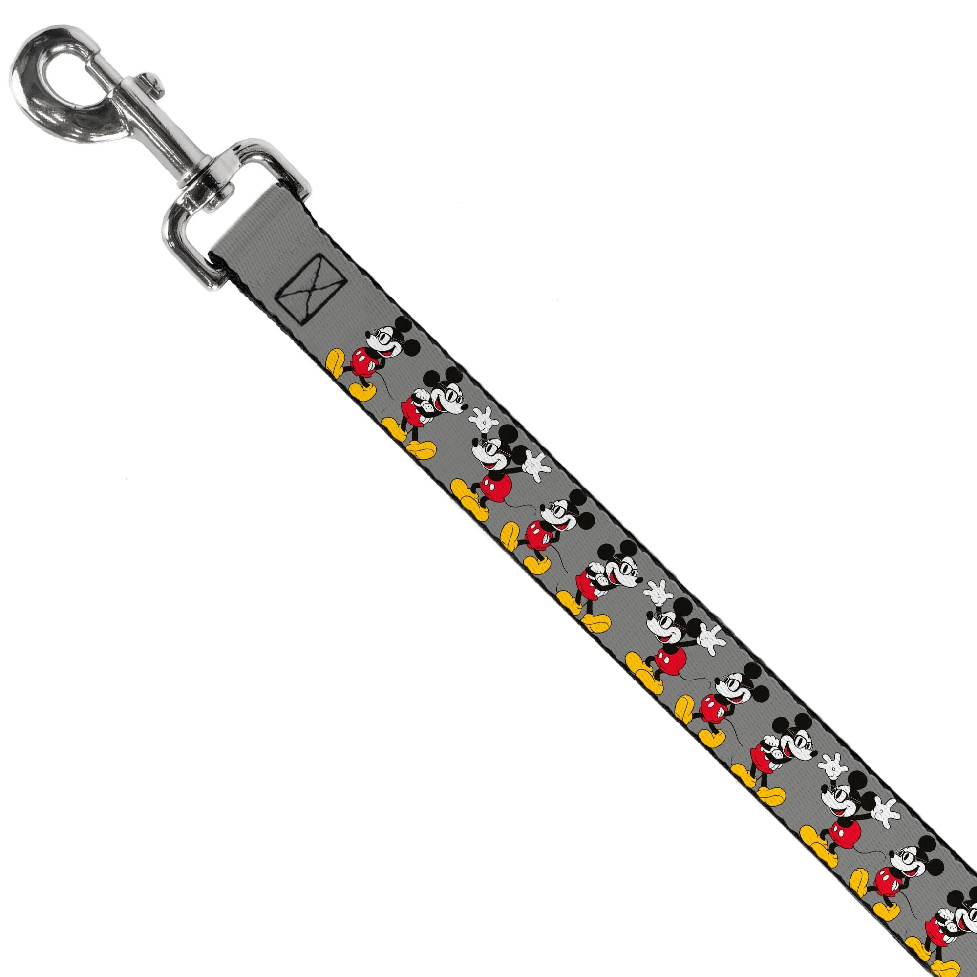 Dog Leash - Mickey Mouse w/Glasses Poses Gray - Image 2