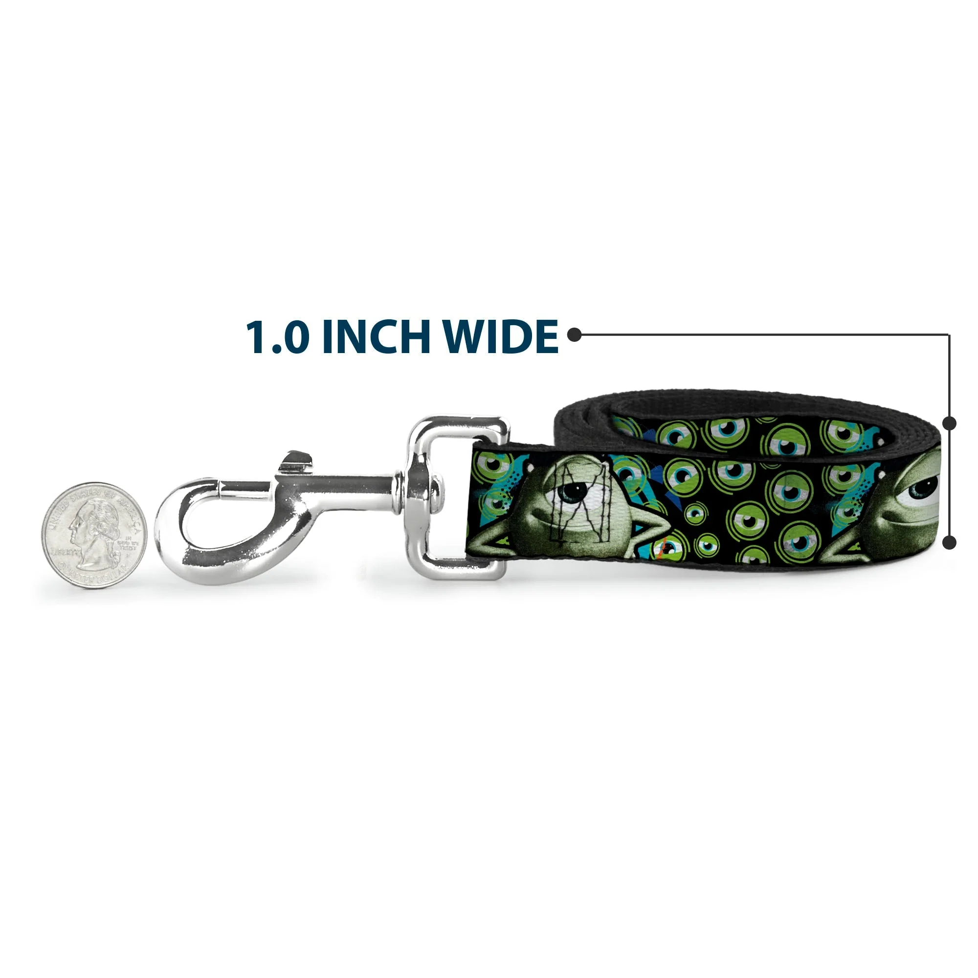 Dog Leash - Mike Poses/Eyeballs Black/Greens - Image 5