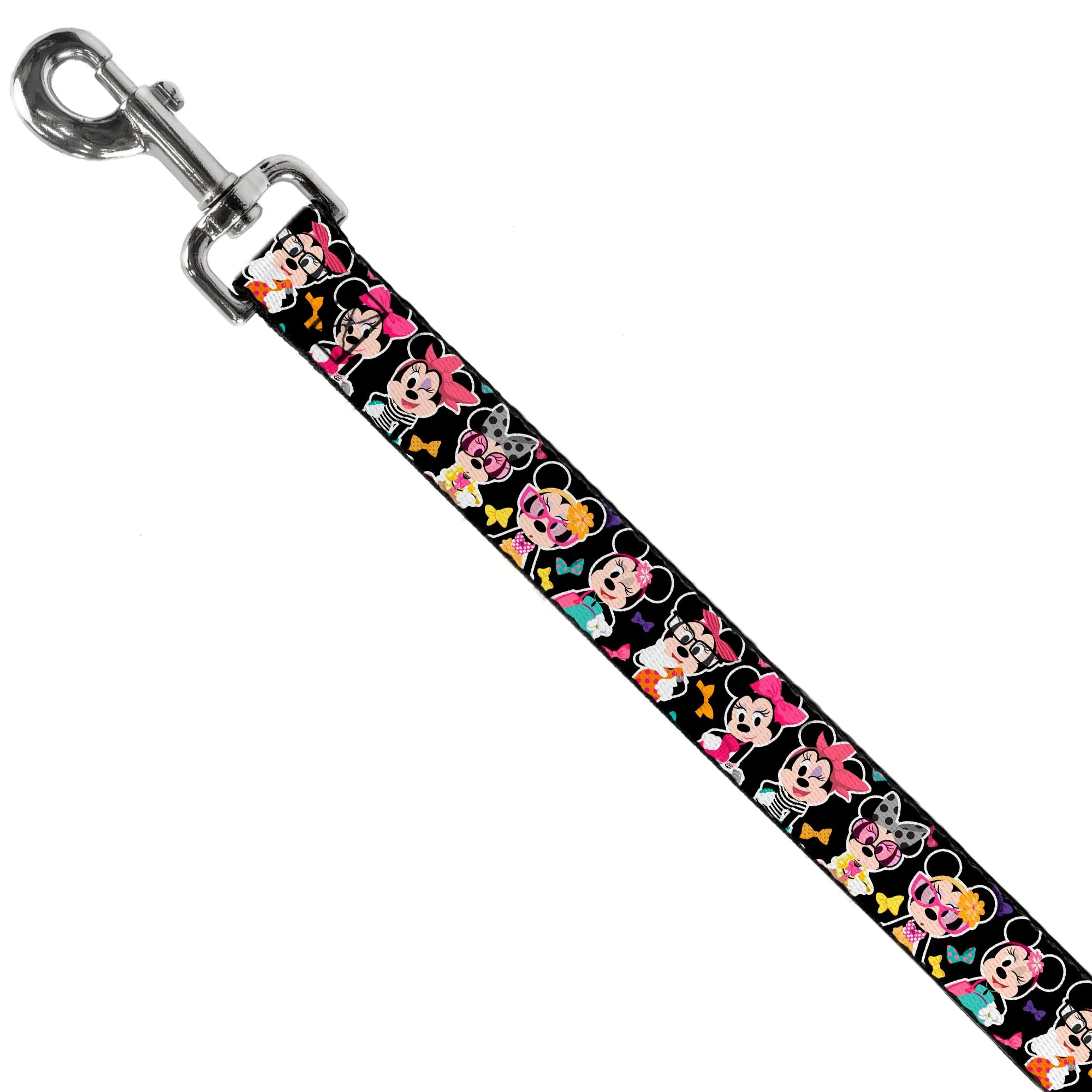 Dog Leash - Mini Minnie Expressions/Bows Black/Multi Color - Image 2