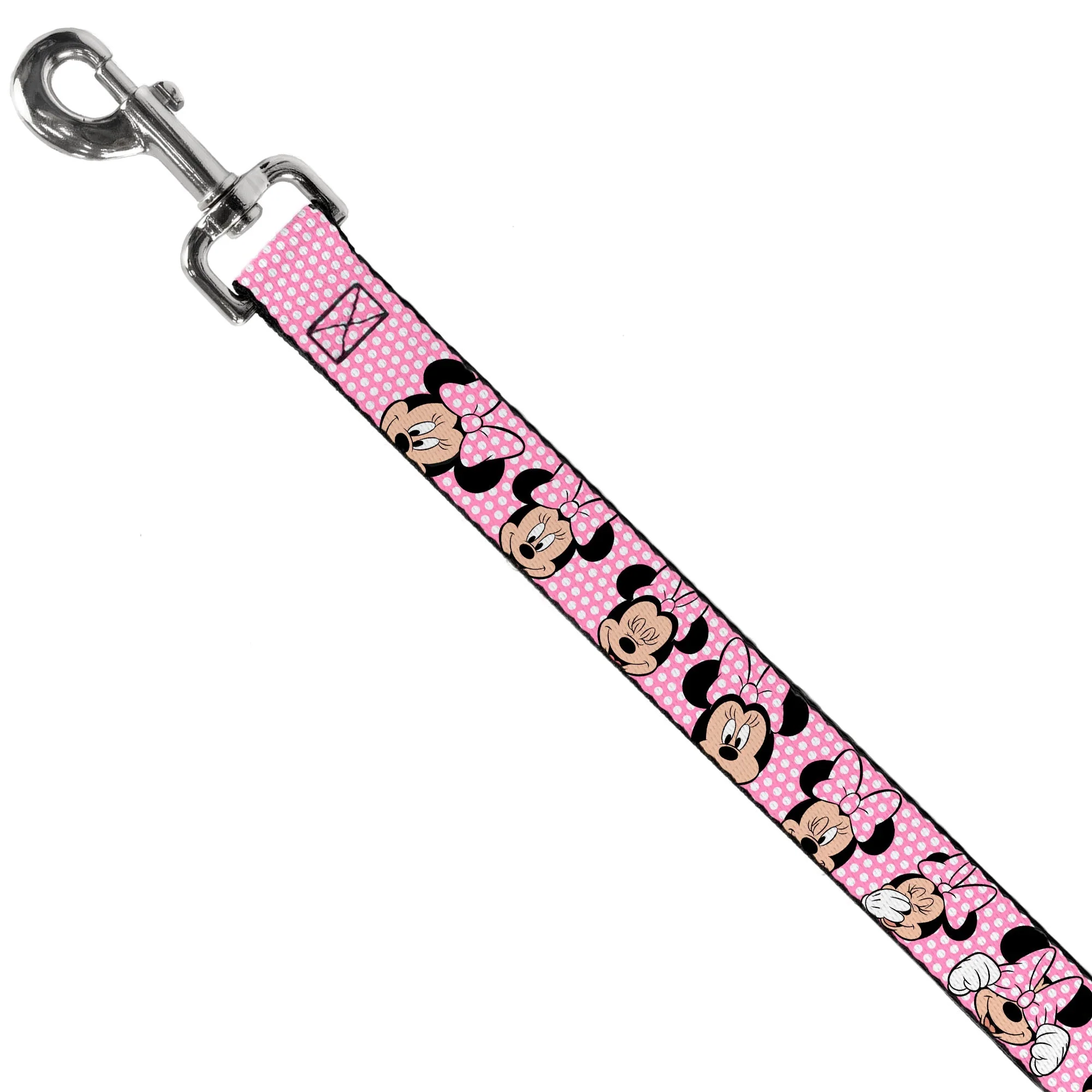 Dog Leash - Minnie Mouse Expressions Polka Dot Pink/White - Image 2