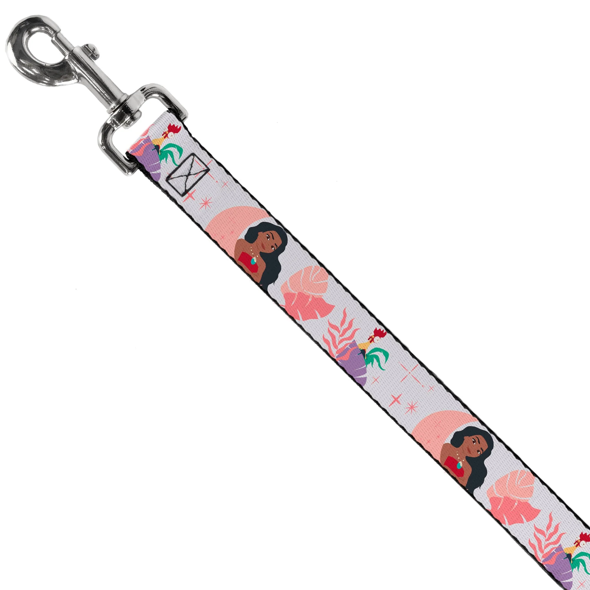 Dog Leash - Moana and Hei Hei Poses with Flowers Beige/Orange - Image 2