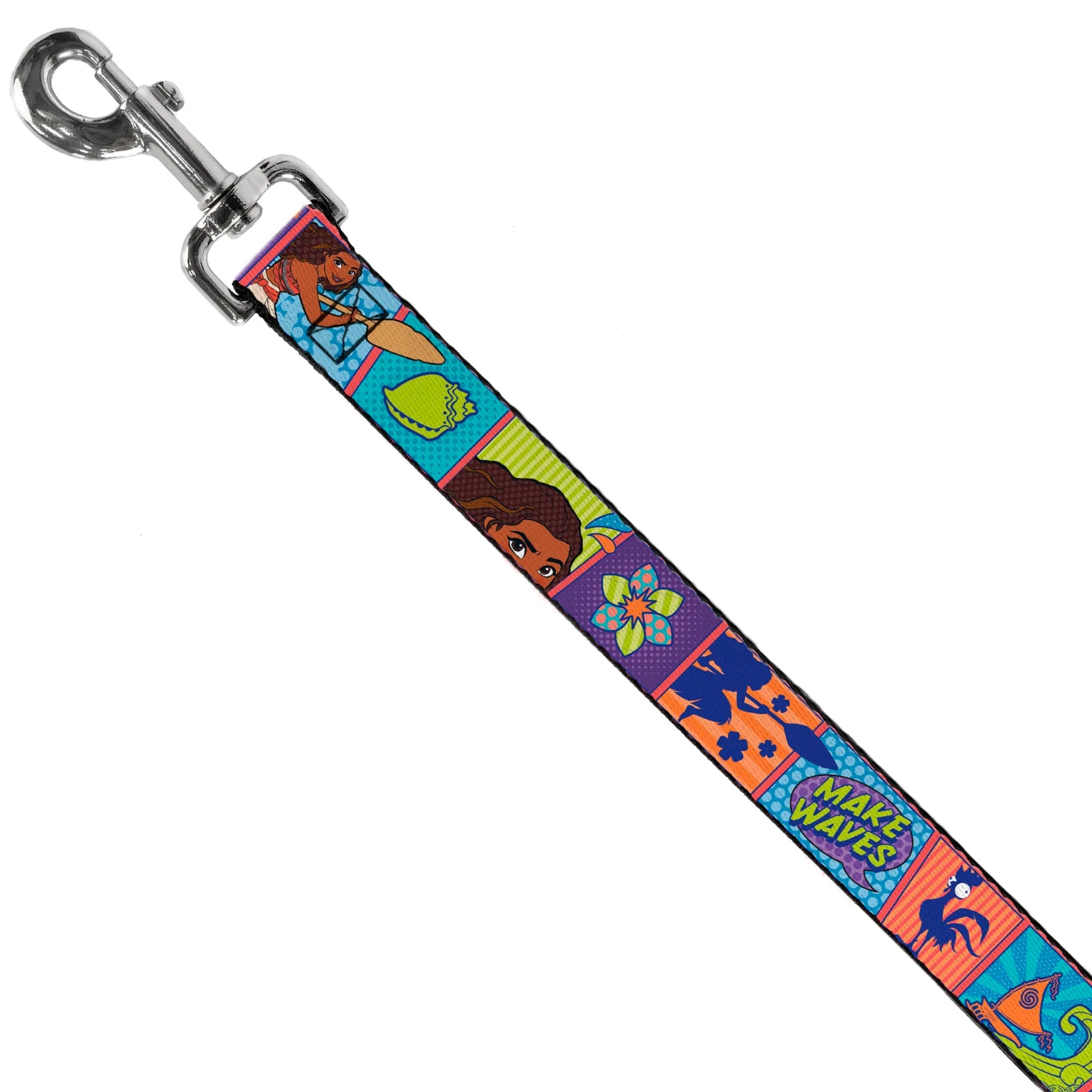 Dog Leash - Moana MAKE WAVES Scene Blocks Blues/Orange - Image 2