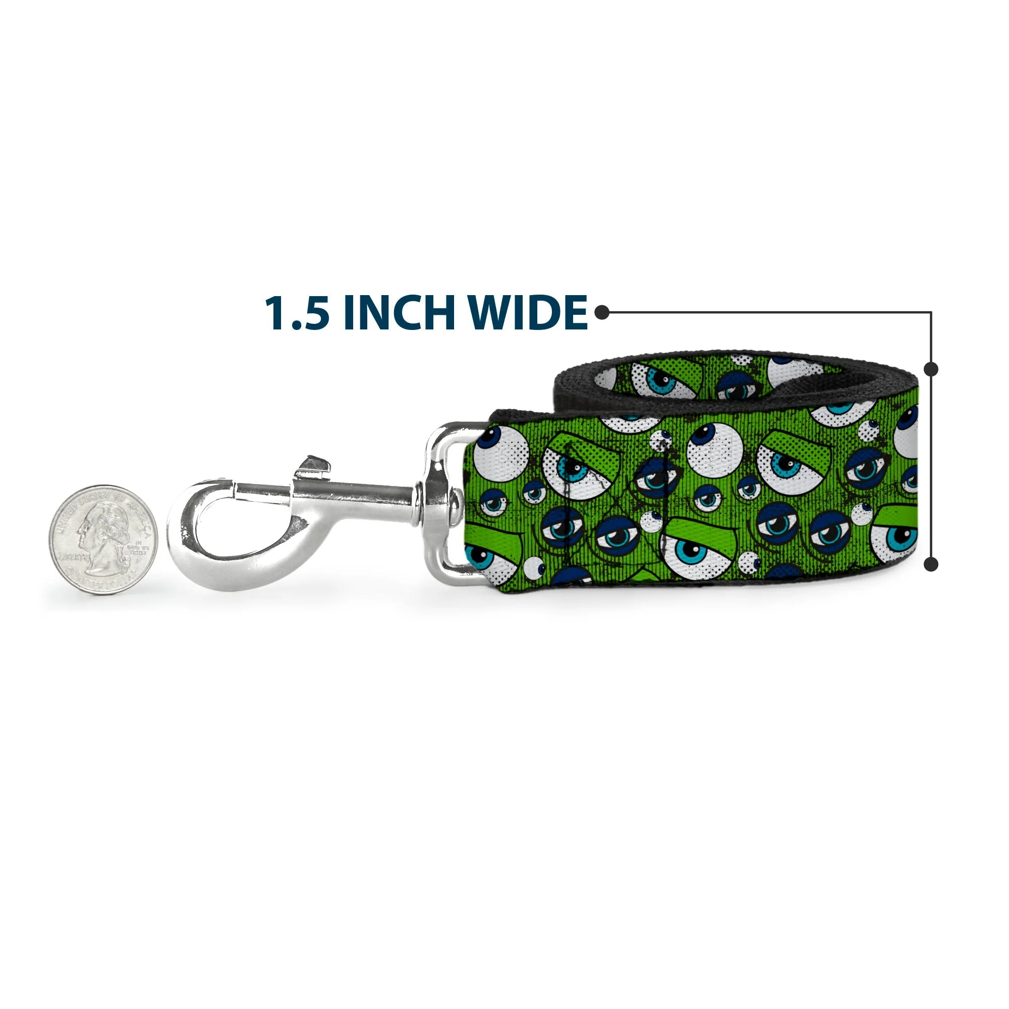 Dog Leash - Monsters Inc. Eye Collage Weathered Greens/Blues - Image 6
