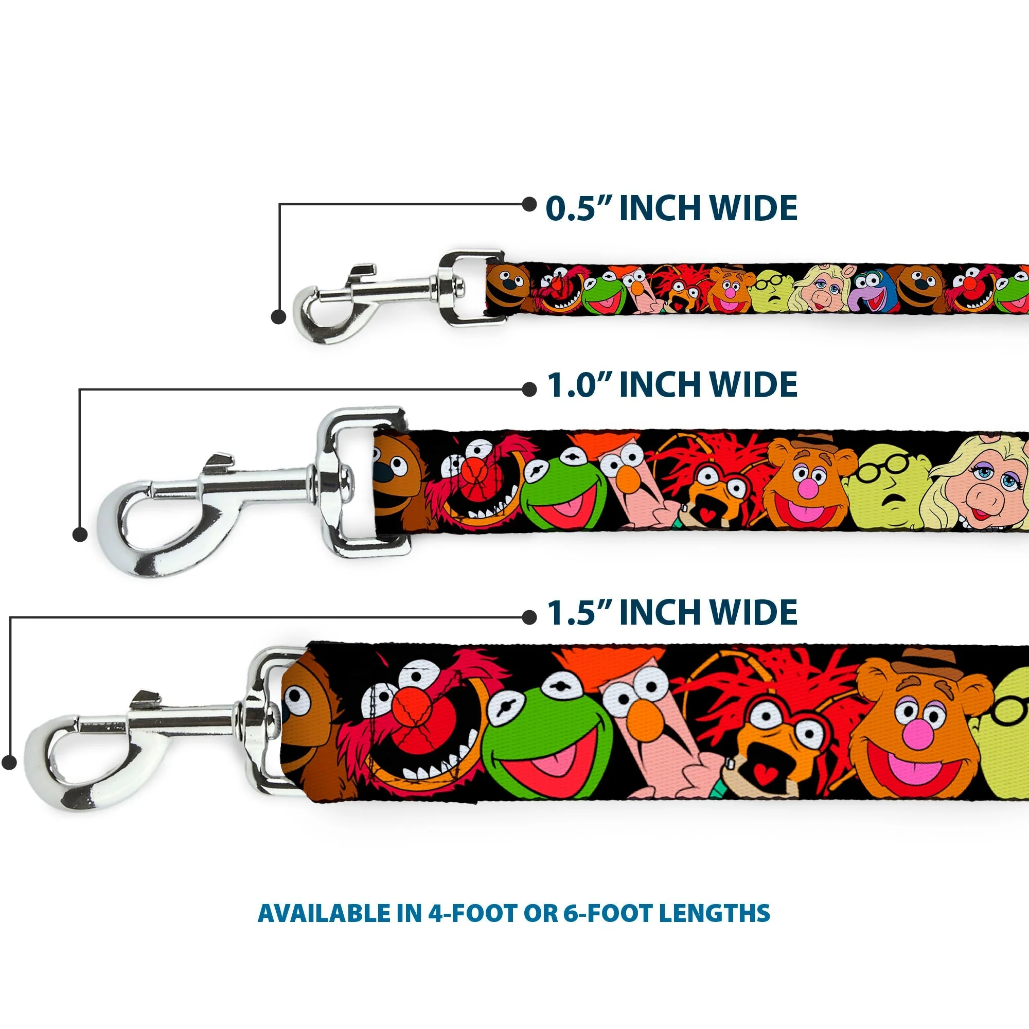 Dog Leash - Muppets Faces Black - Image 3