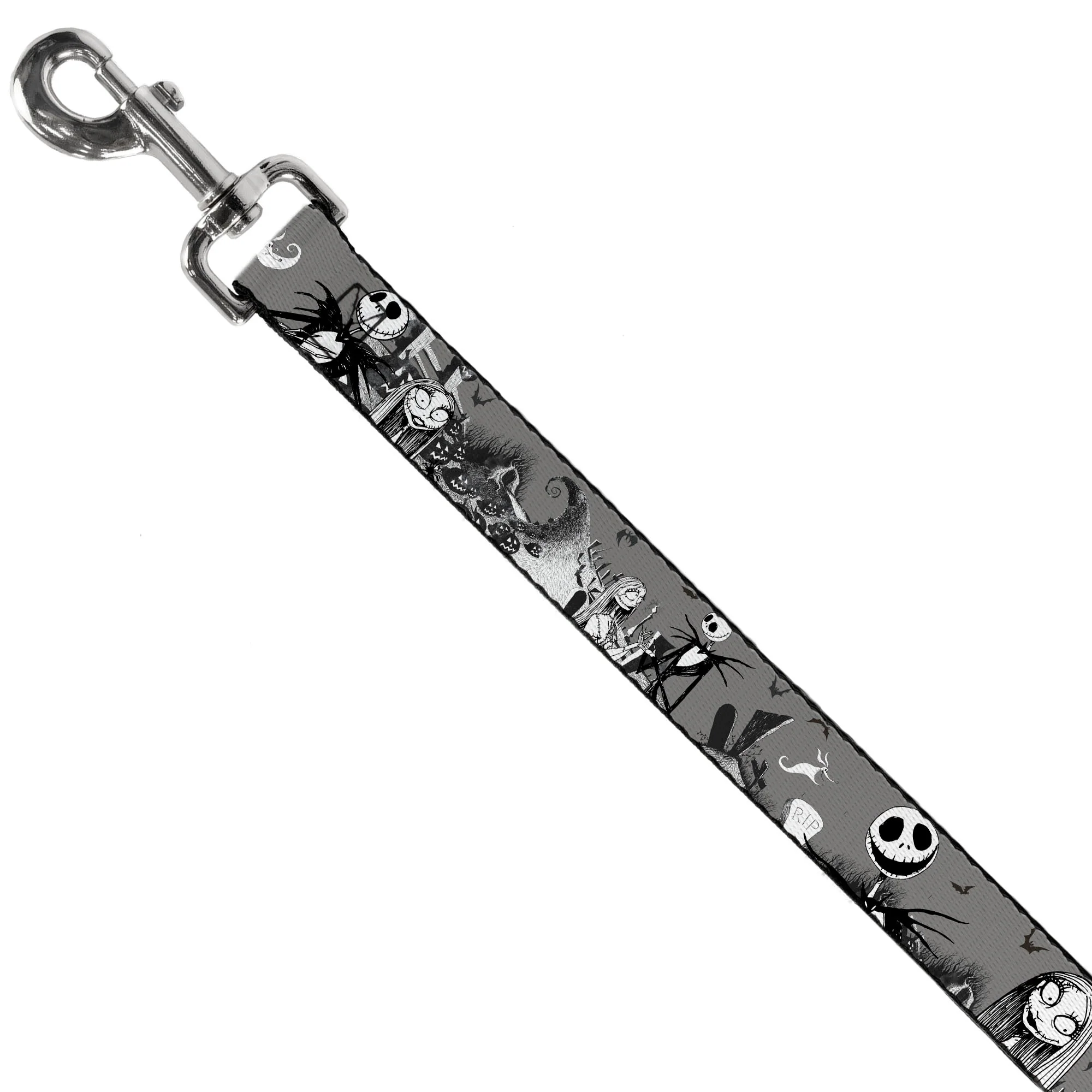 Dog Leash - NBC Jack & Sally Cemetery Scene Gray/Black/White - Image 2