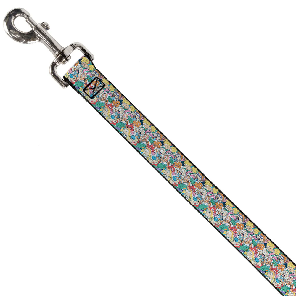Dog Leash - Nick 90s Rewind 8-Character Mash Up Collage White - Image 2