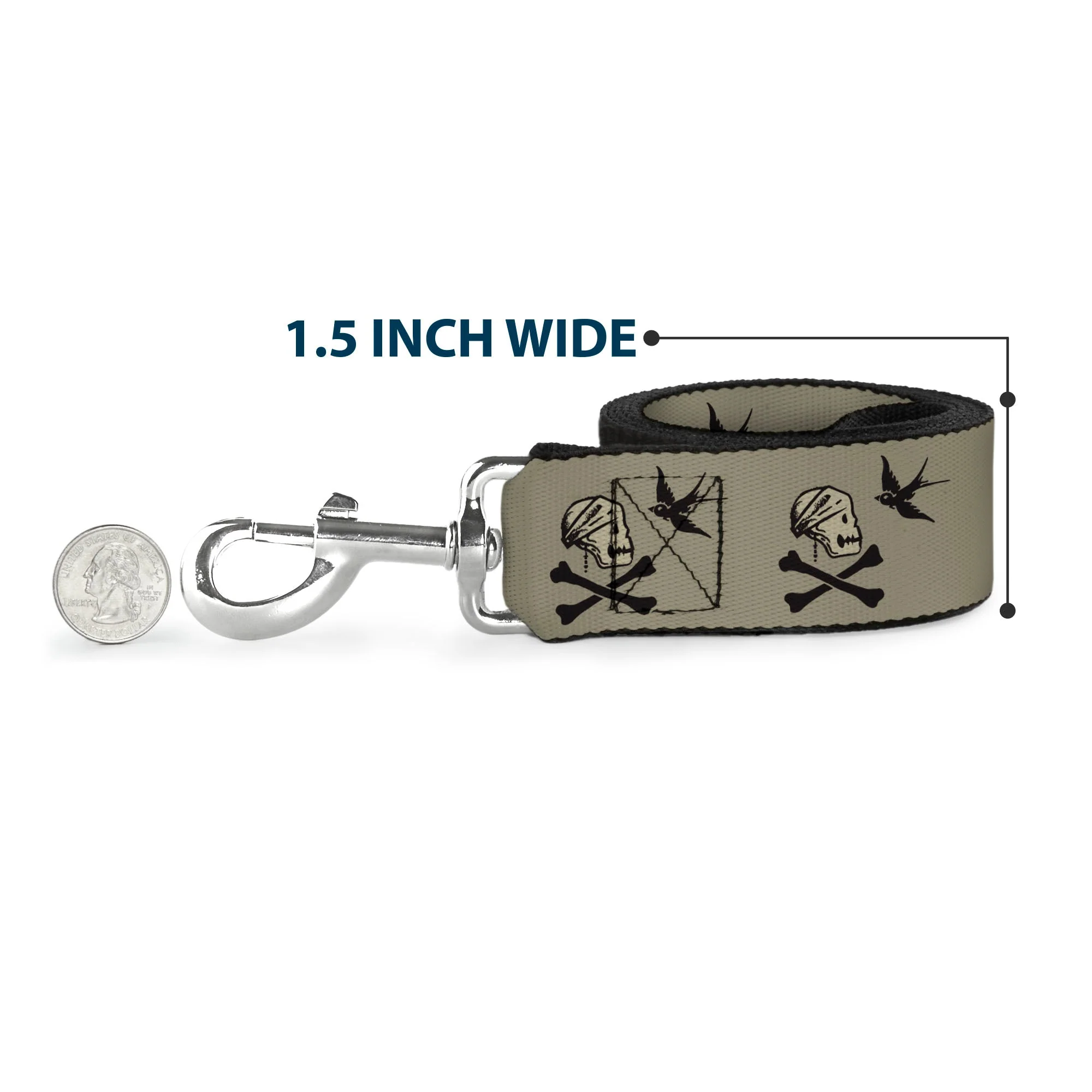 Dog Leash - Nightmare Before Christmas Jack Expression Stacked Black/Grays - Image 6