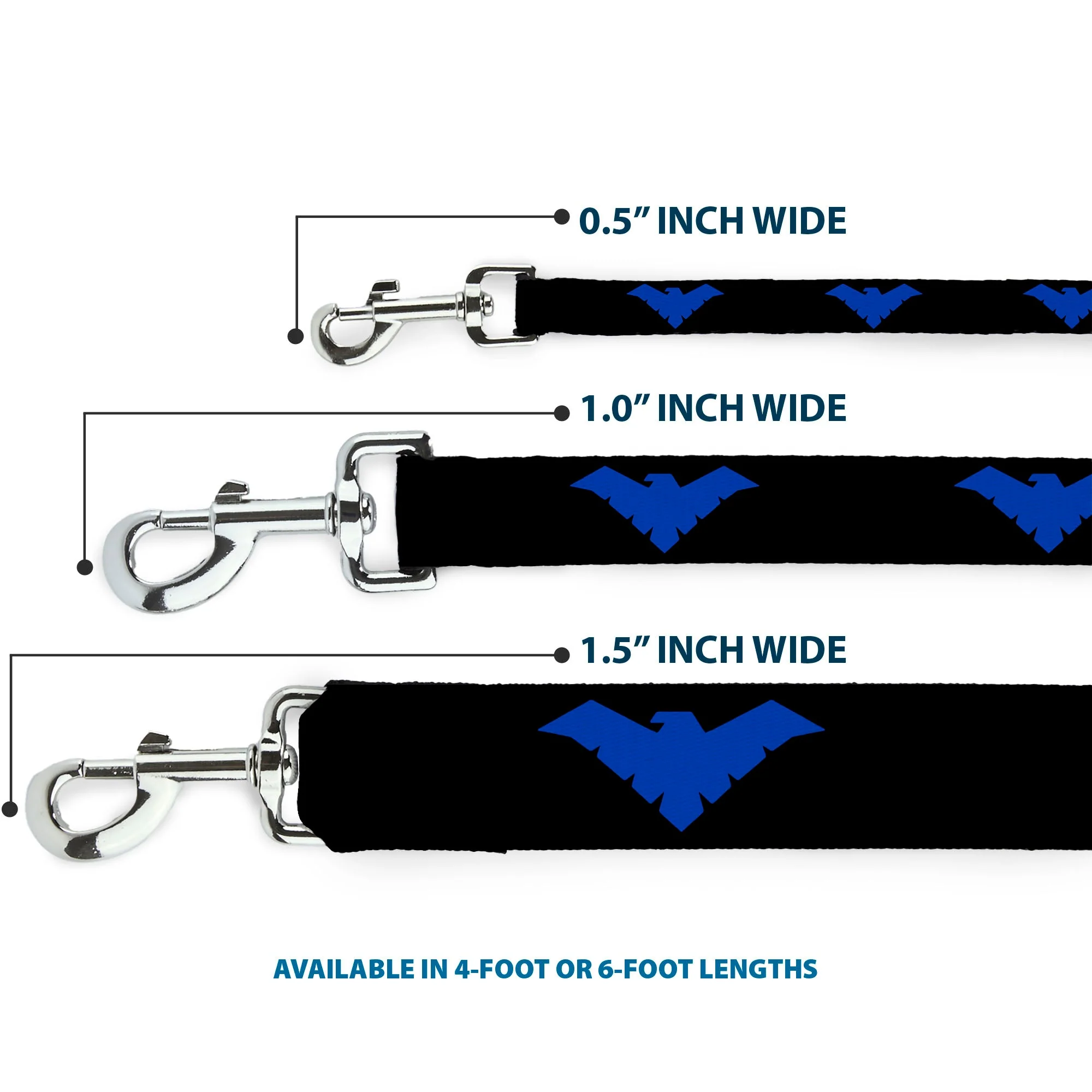 Dog Leash - Nightwing Logo Black/Blue - Image 3