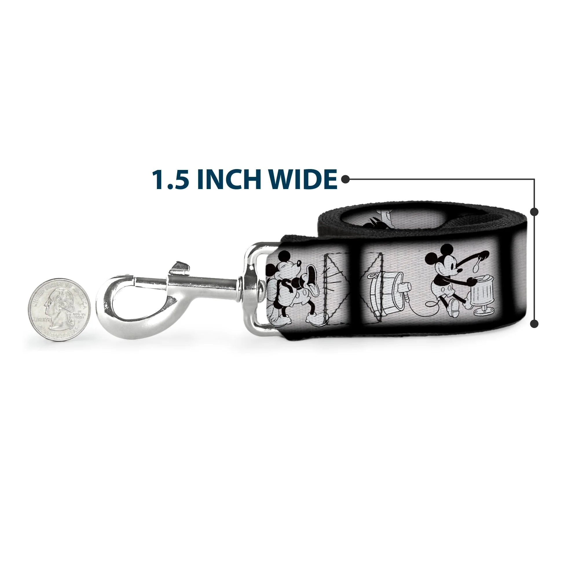 Dog Leash - Olaf Heart Raindrop Sketch Blues/Black - Image 6