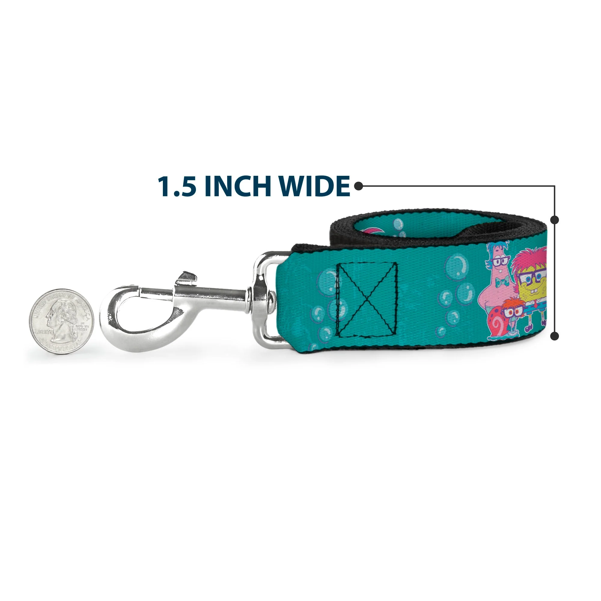 Dog Leash - Patrick, SpongeBob & Gary NOT NORMAL Aqua - Image 6