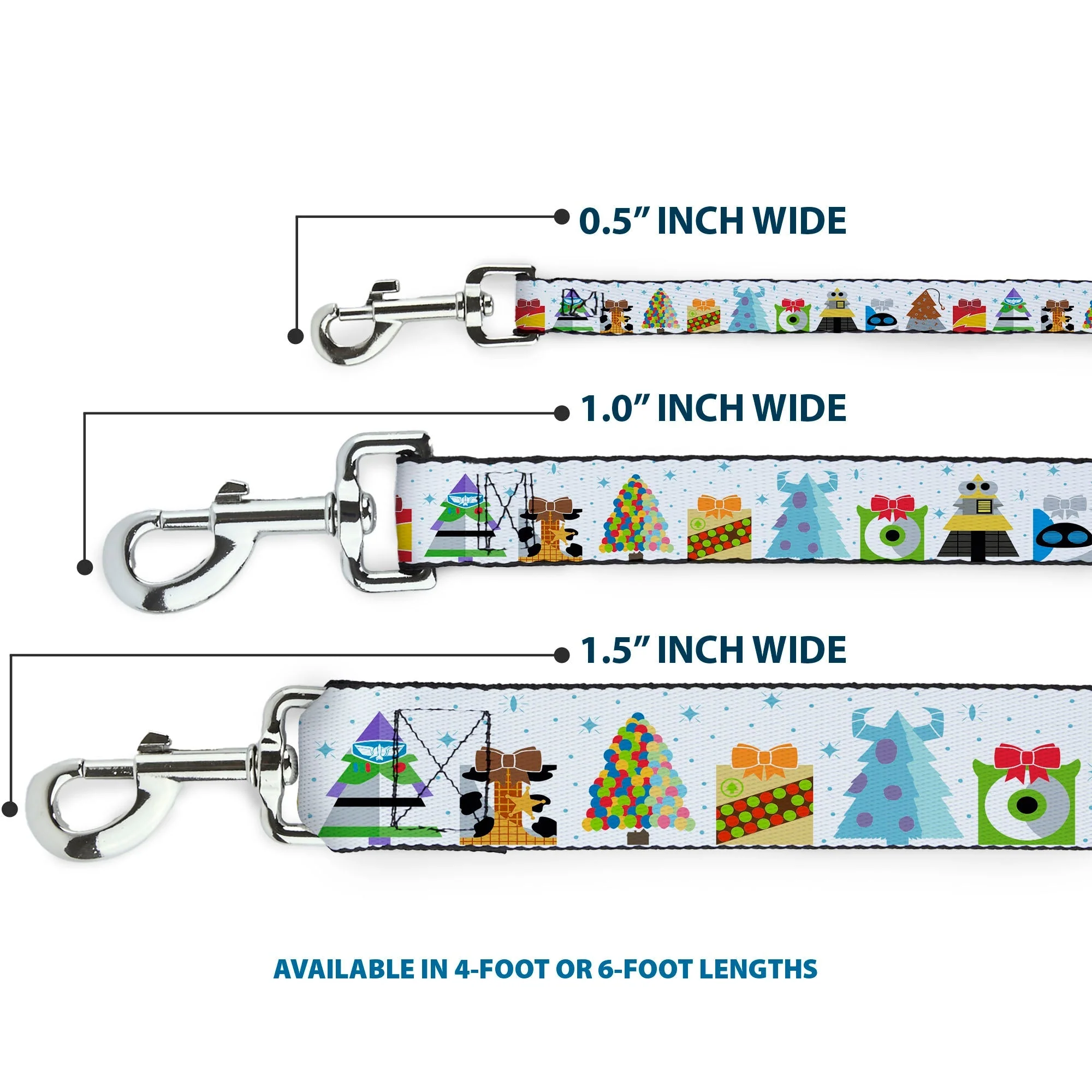 Dog Leash - Pixar Holiday Collection Character Gifts Lineup/Stars White/Blues - Image 3