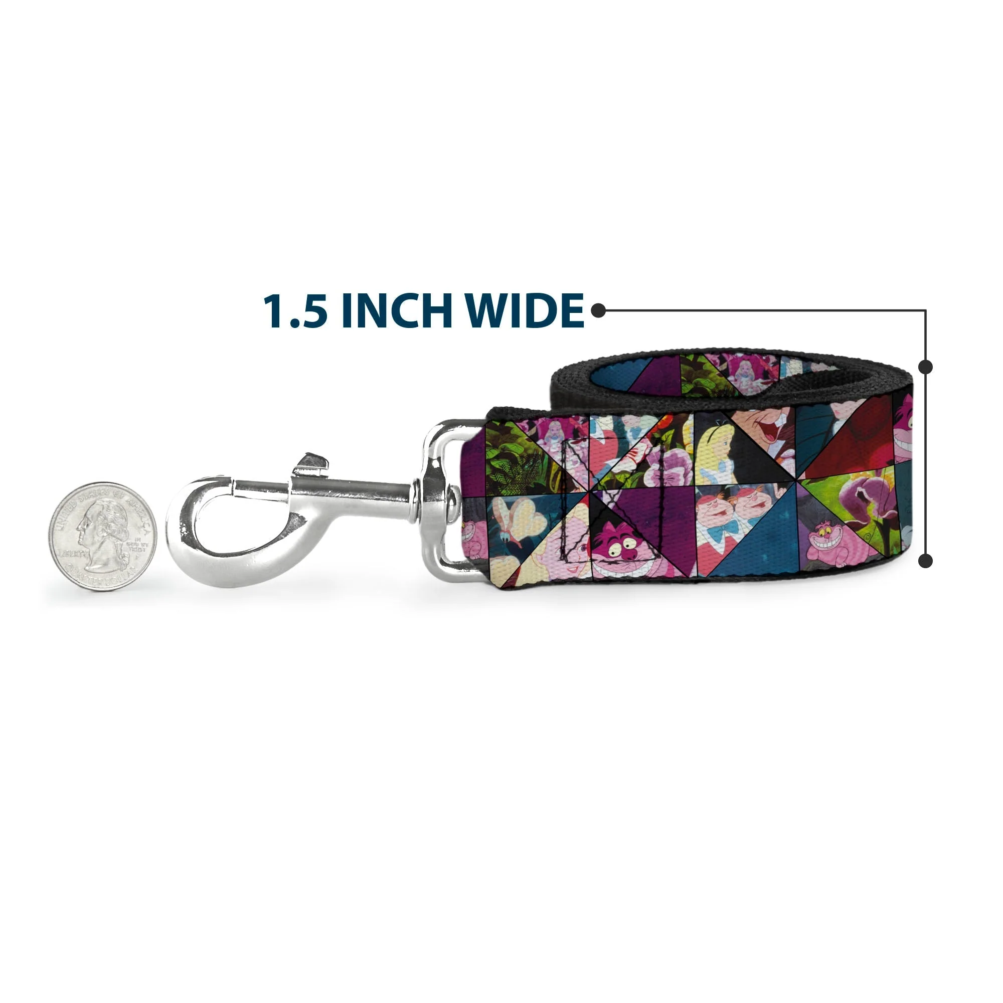 Dog Leash - Princess Sketch Poses/Floral Collage Pinks/Grays - Image 6