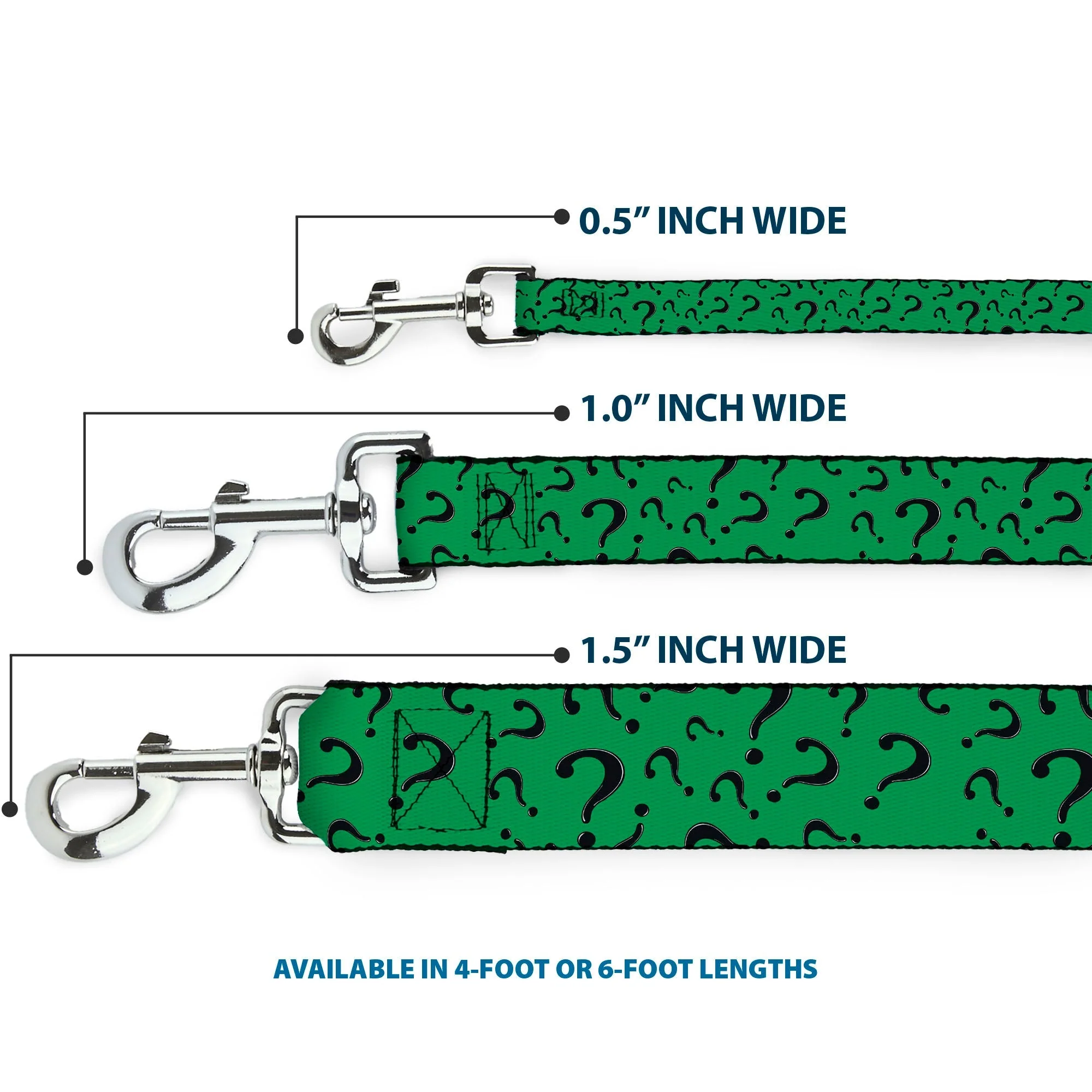 Dog Leash - Question Mark Scattered3 Dark Green/Black - Image 3