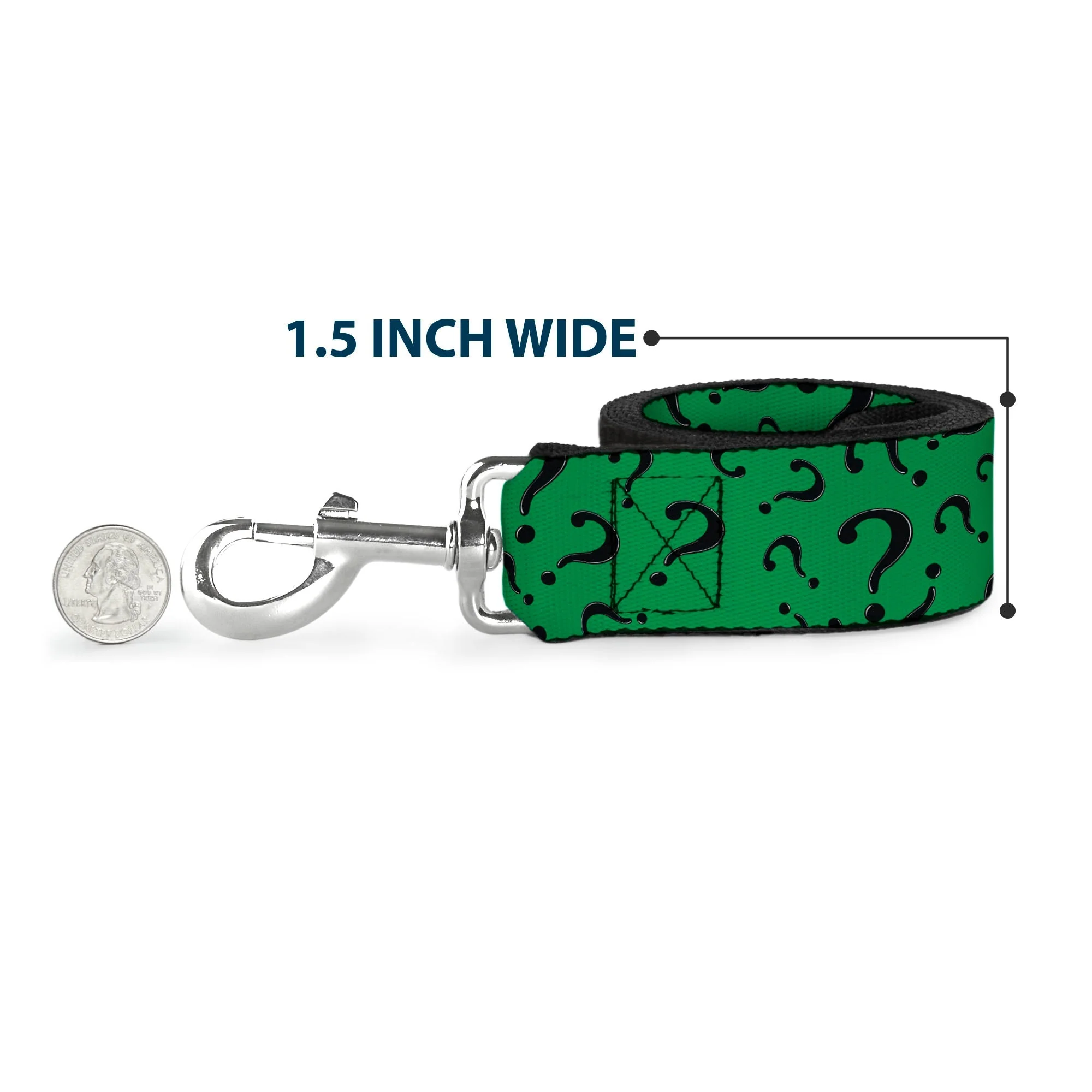 Dog Leash - Question Mark Scattered3 Dark Green/Black - Image 6