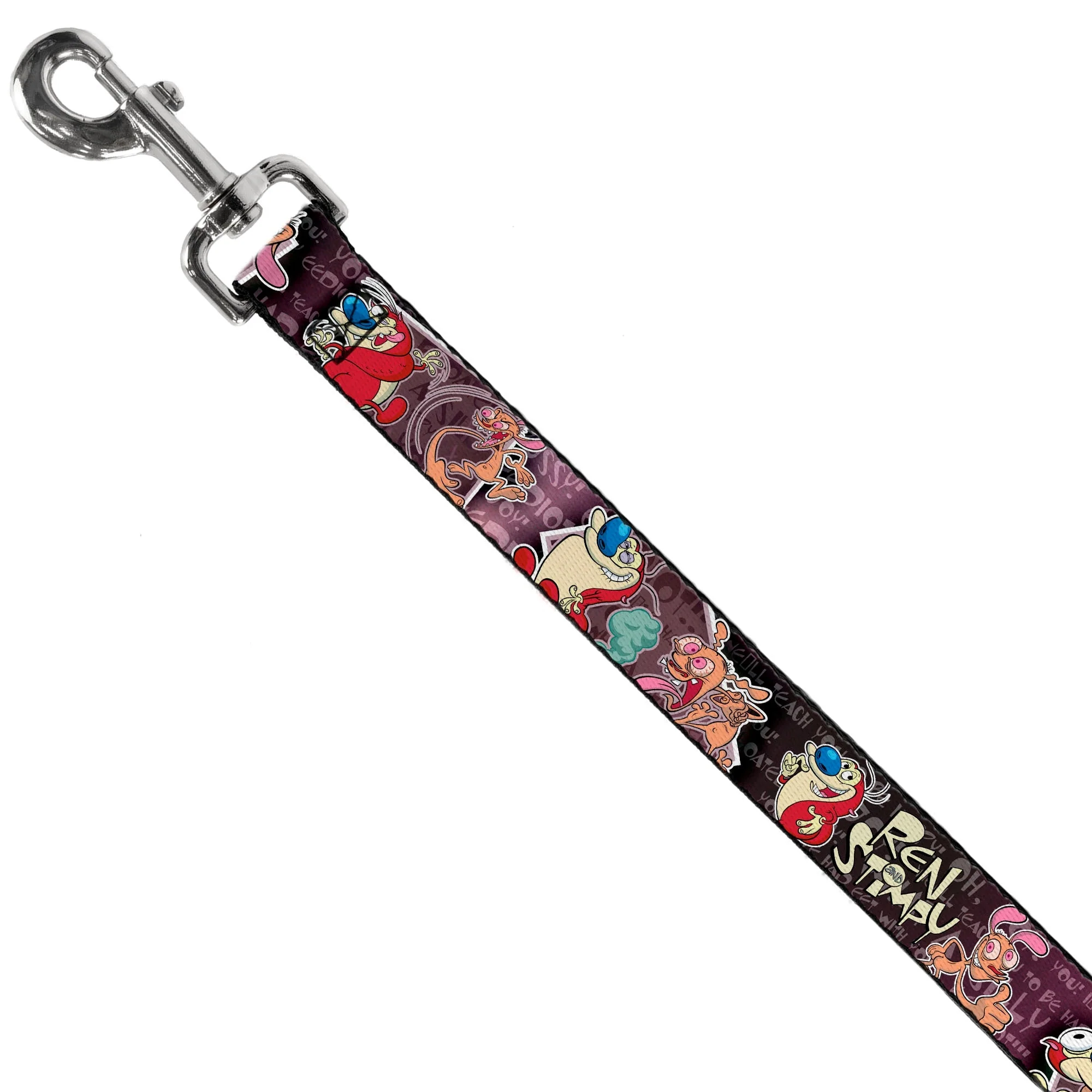 Dog Leash - REN & STIMPY Poses Text Purples - Image 2