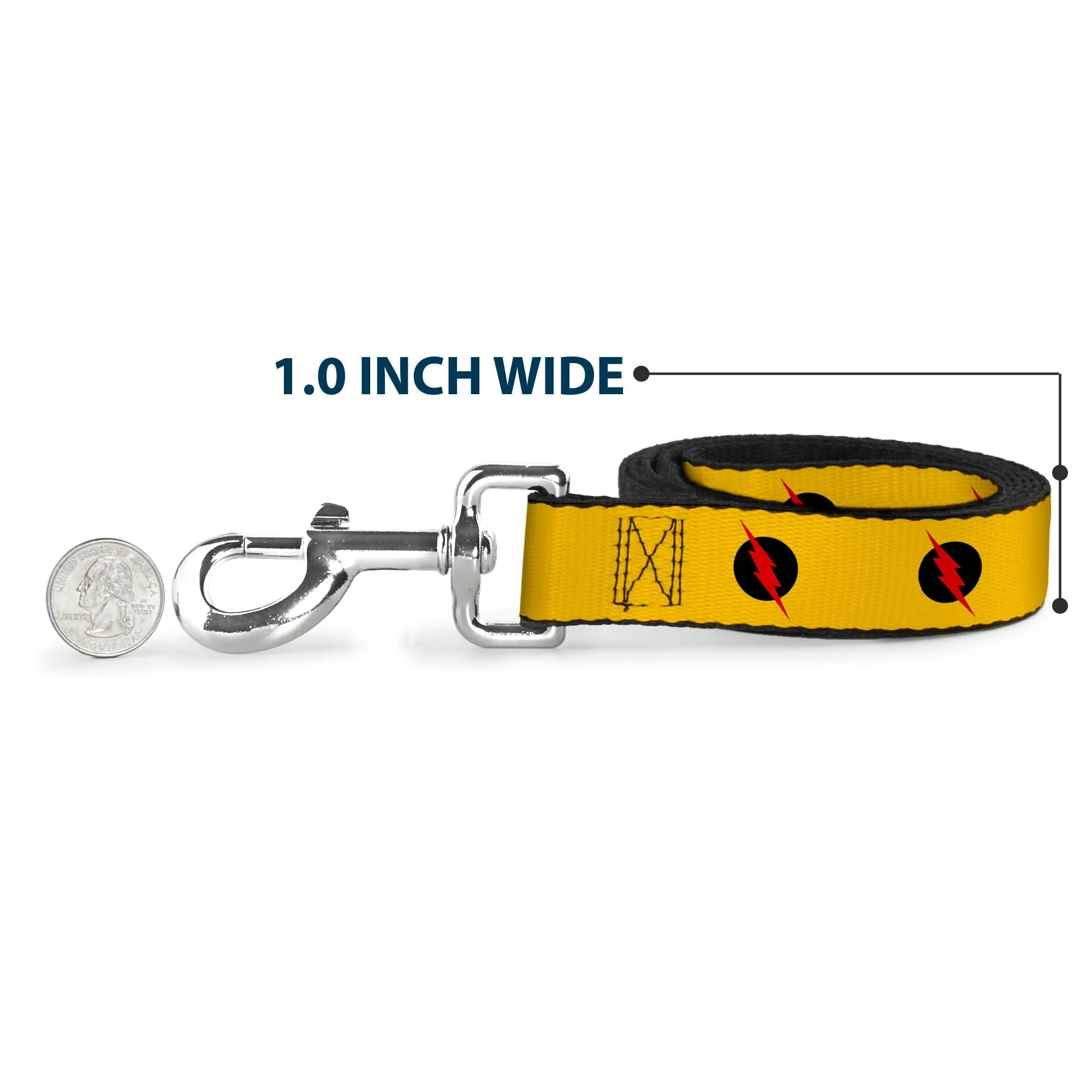 Dog Leash - Reverse Flash Logo Golden Yellow/Black/Red - Image 5