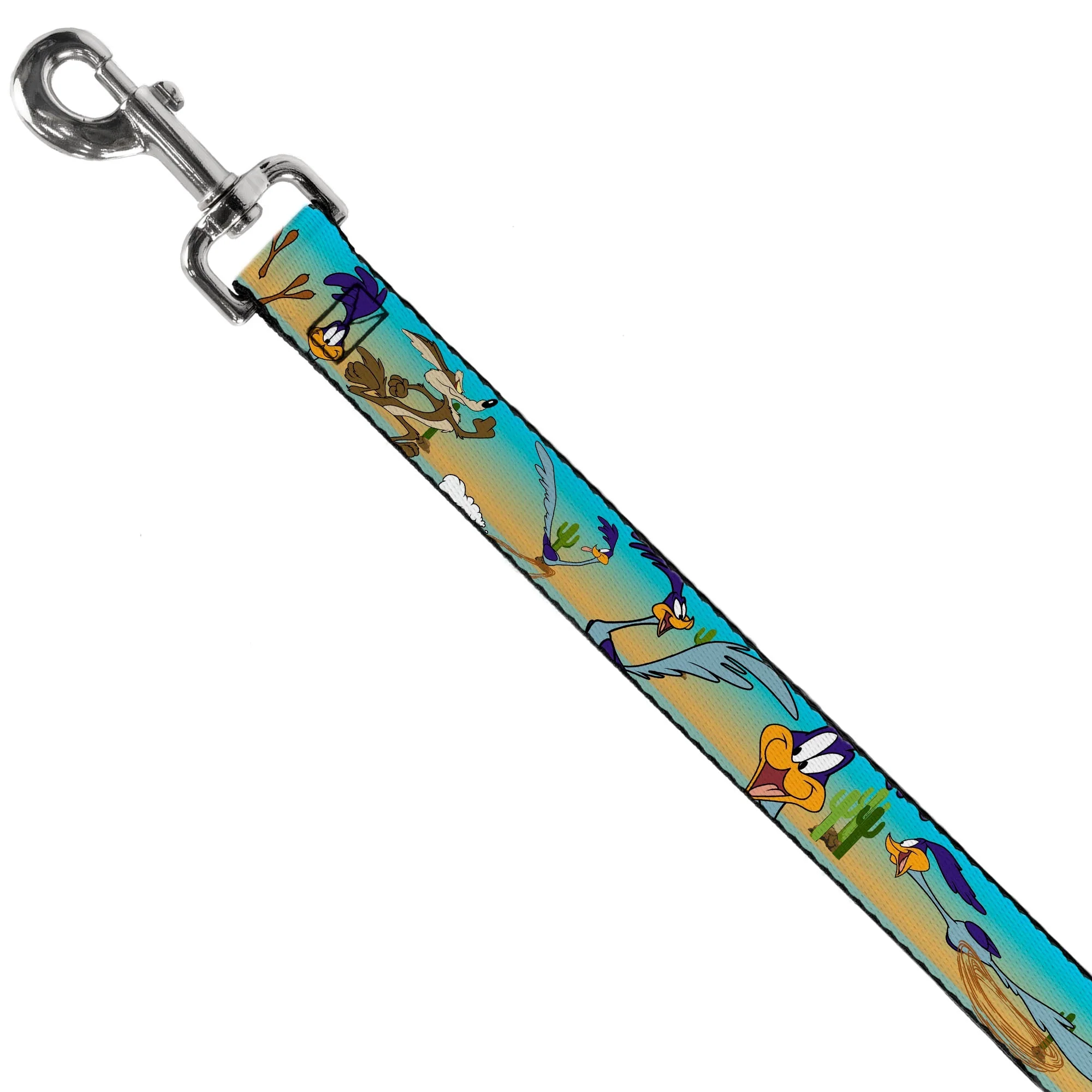 Dog Leash - Road Runner/Wile E. Coyote Scene1 Brown Fade - Image 2