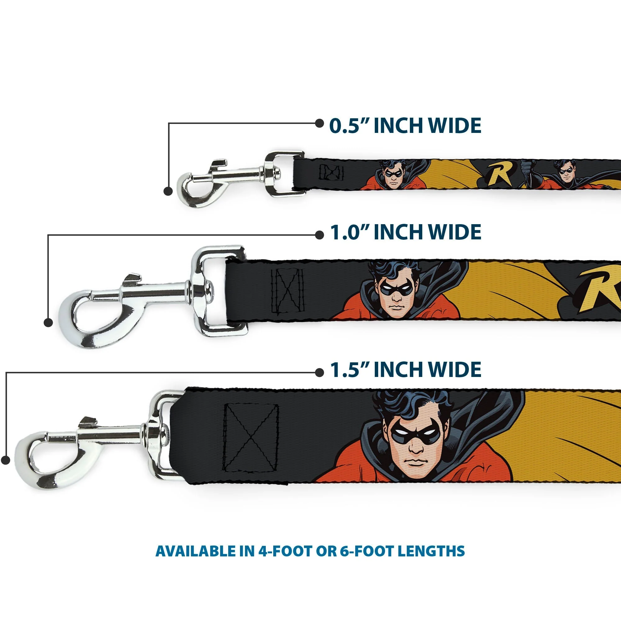 Dog Leash - ROBIN Red/Black Poses Gray - Image 3