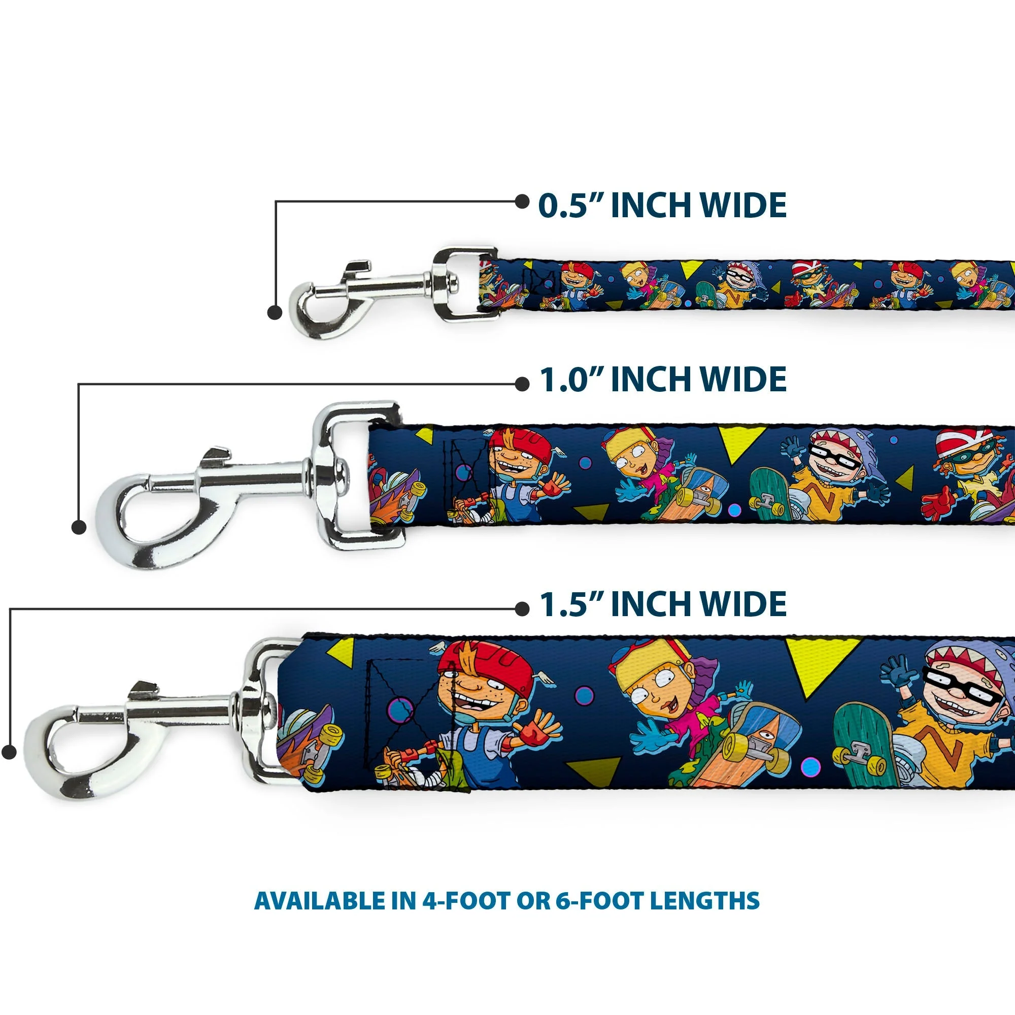 Dog Leash - Rocket Power 4-Character Action Poses/Shapes Cool Gray/Multi Color - Image 3