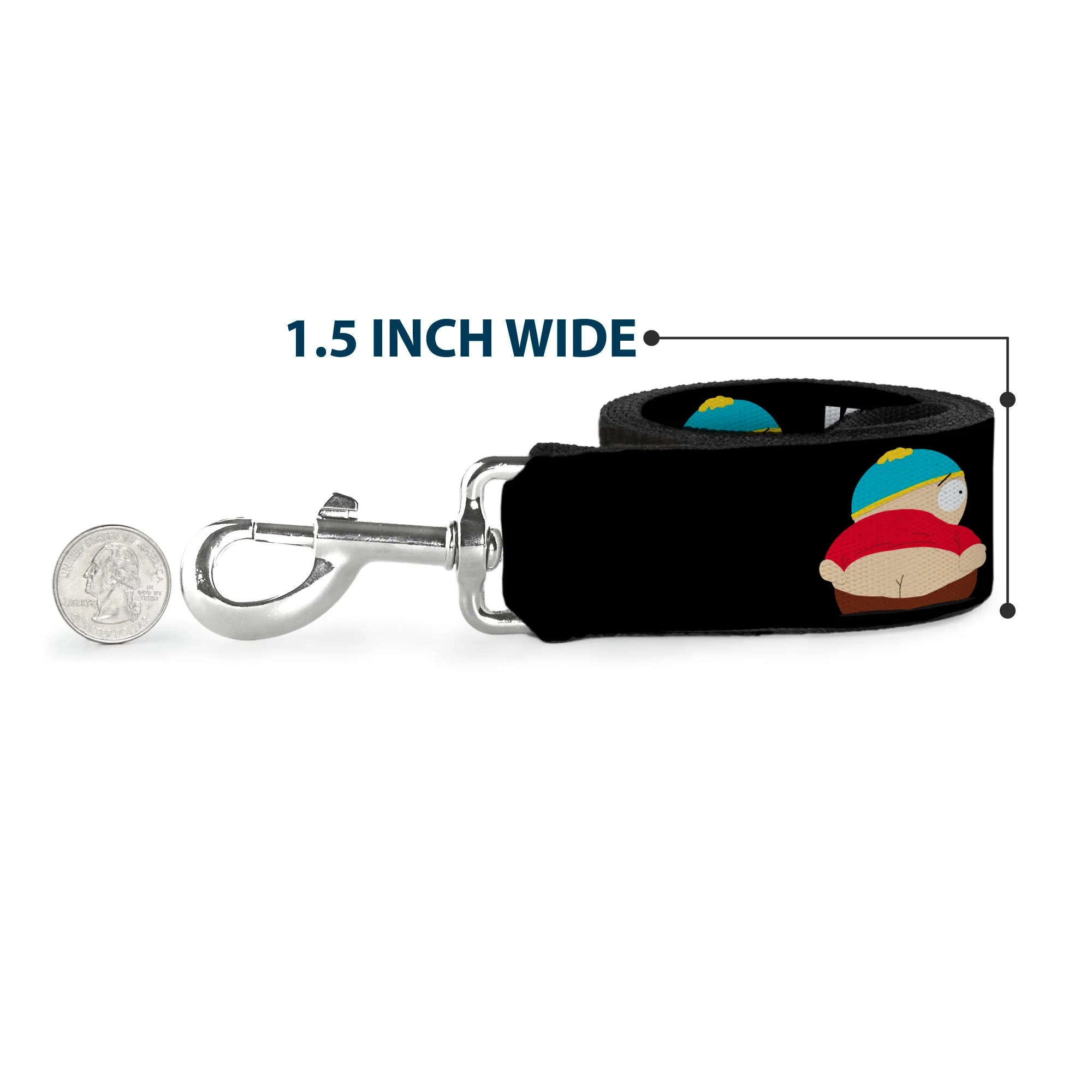Dog Leash - South Park Cartman Pants KISS MY ASS Pose Black/White - Image 6