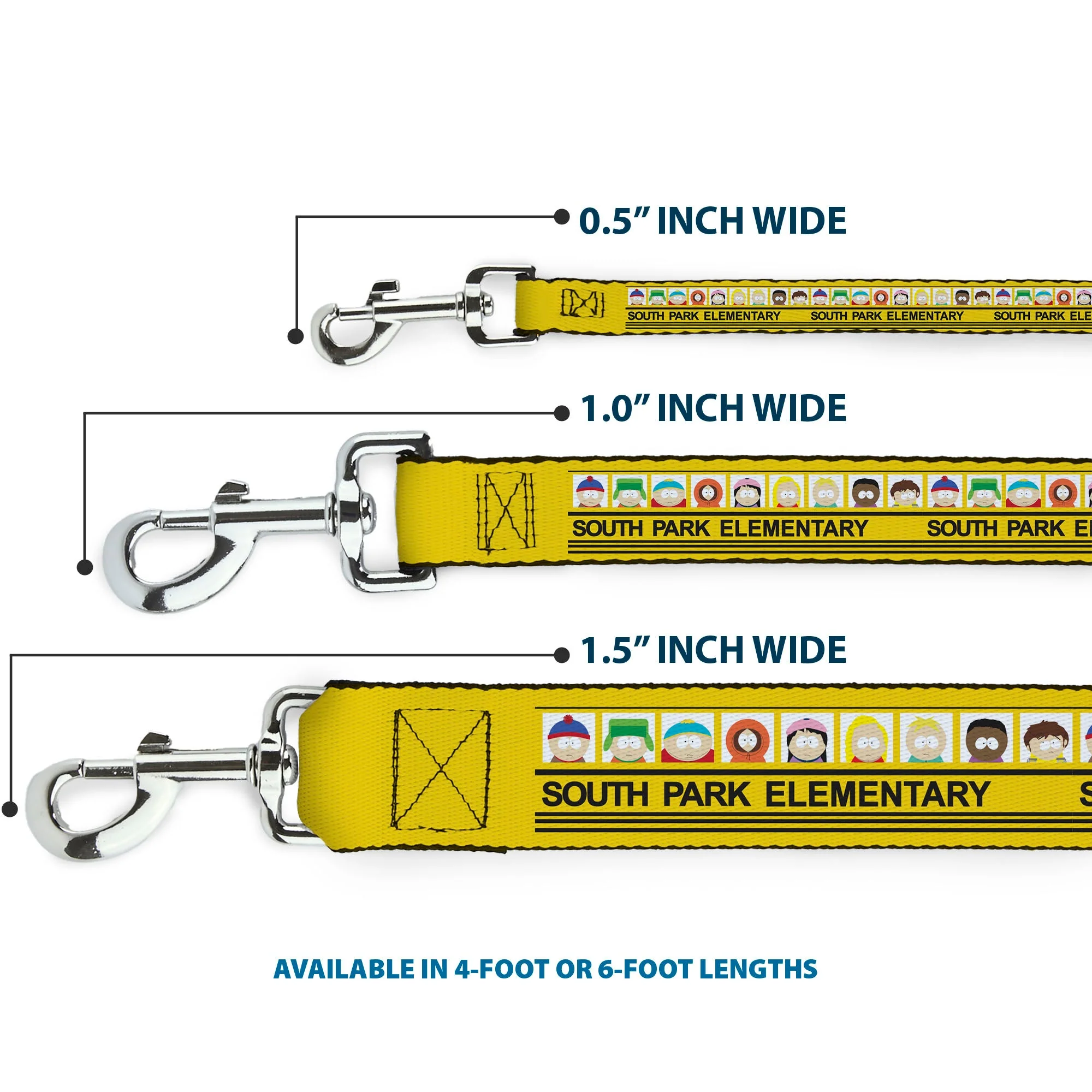 Dog Leash - SOUTH PARK ELEMENTARY School Bus Characters Pose Yellow - Image 3