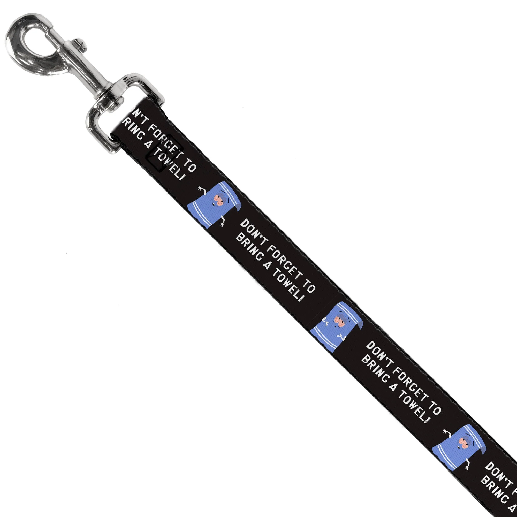 Dog Leash - South Park Towlie DON’T FORGET TO BRING A TOWEL Pose Black - Image 2