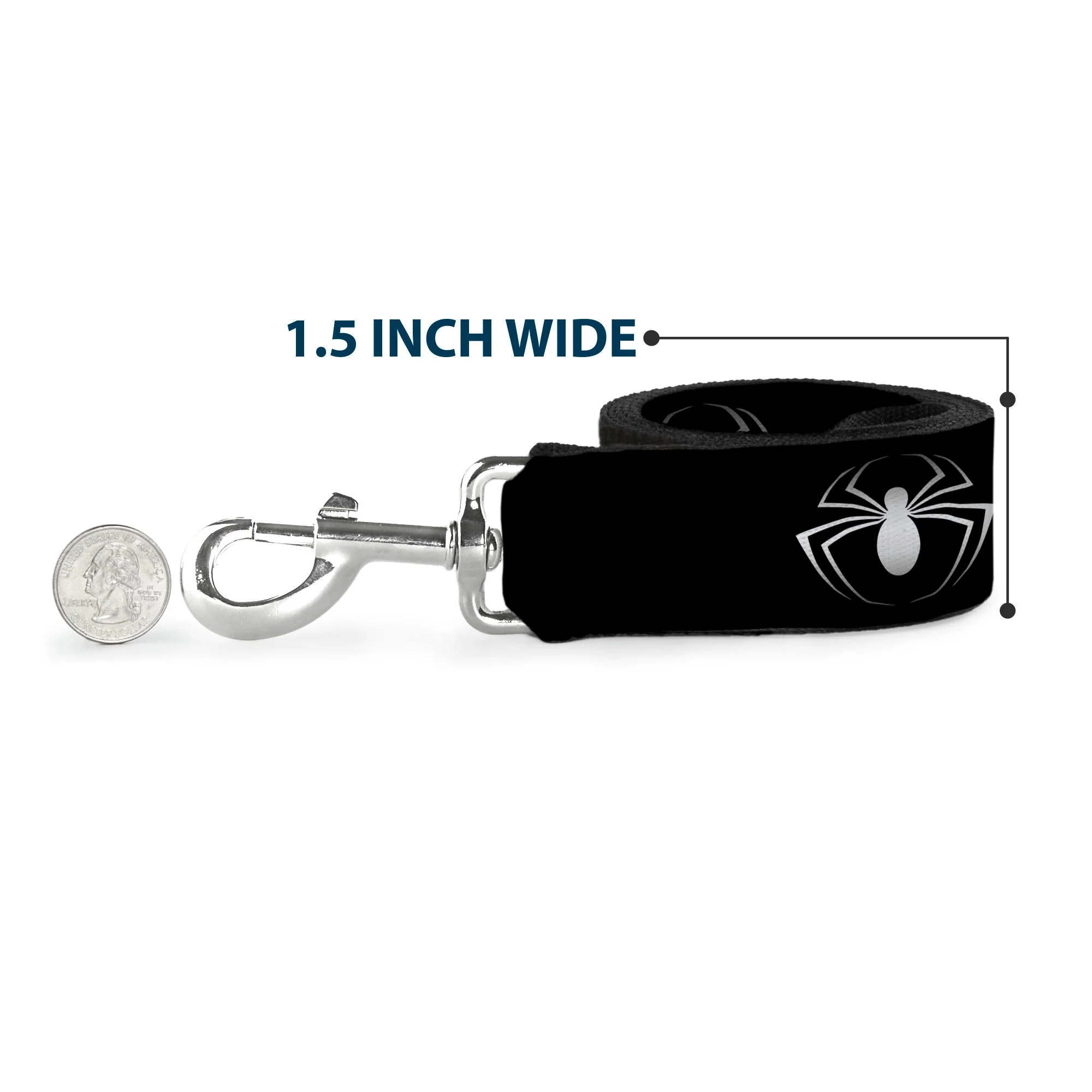 Dog Leash - Spider Logo3 Black/White - Image 6