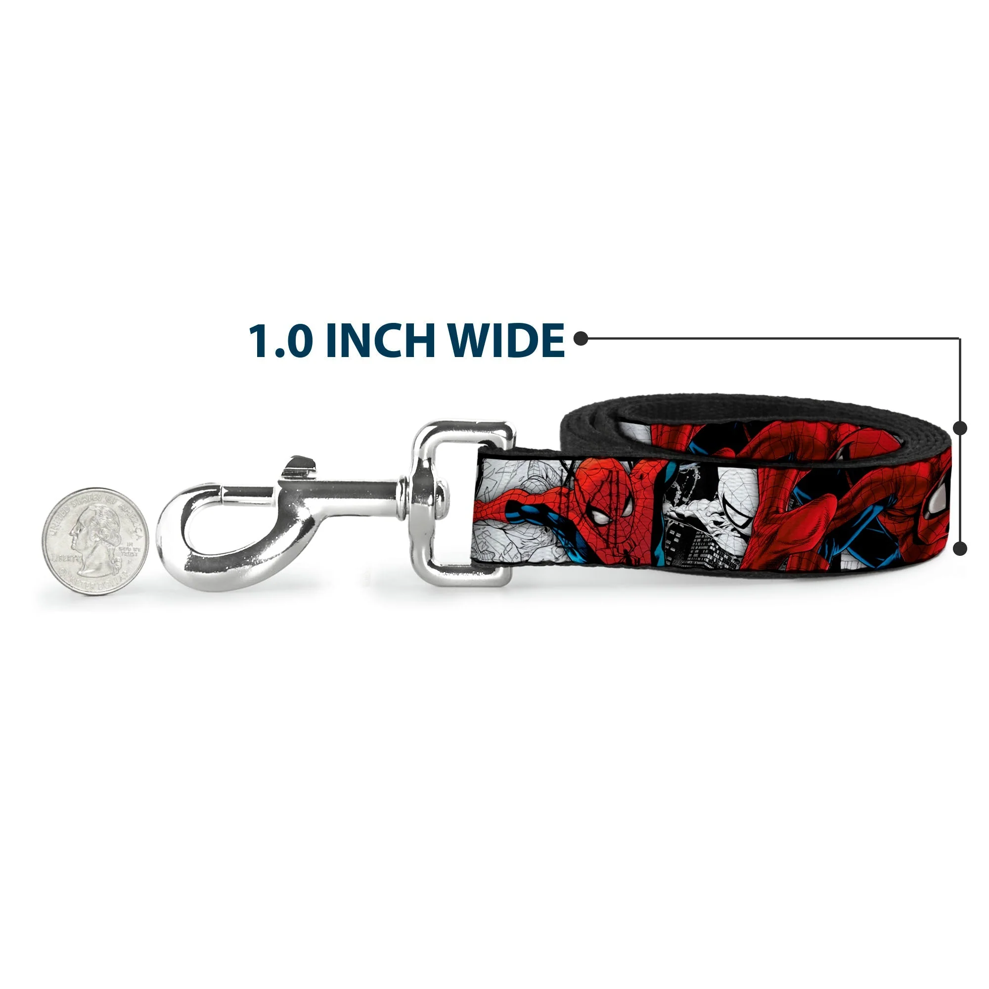 Dog Leash - SPIDER-MAN Action Poses/Comic Scenes White/Black/Red - Image 5