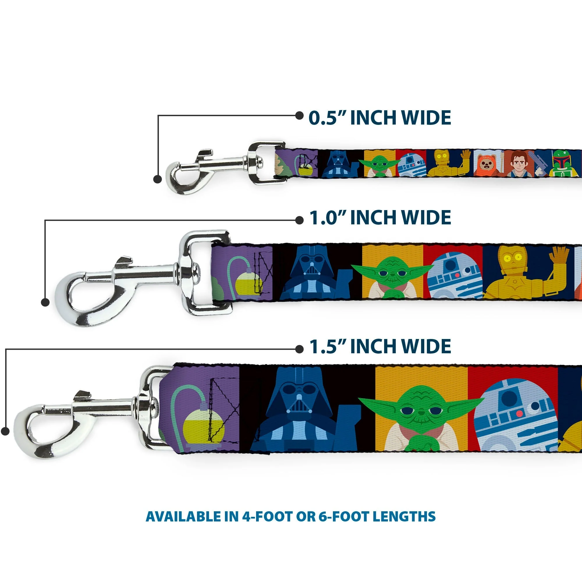 Dog Leash - Star Wars Classic 16-Character Pose Blocks Multi Color - Image 3