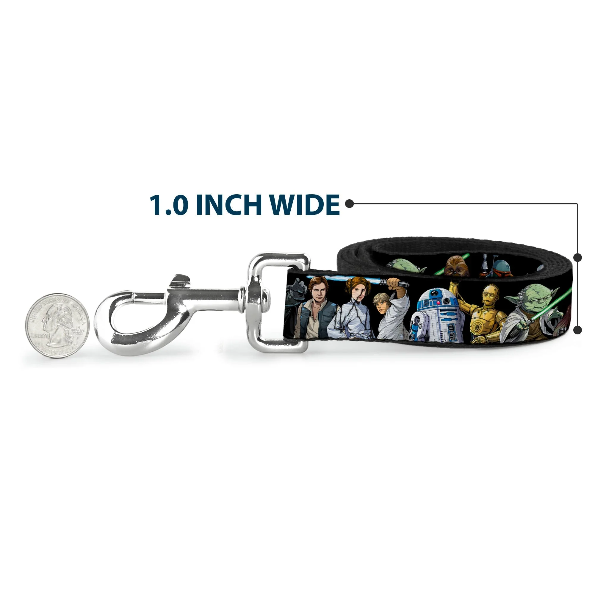 Dog Leash - Star Wars Classic Character Poses Black - Image 5