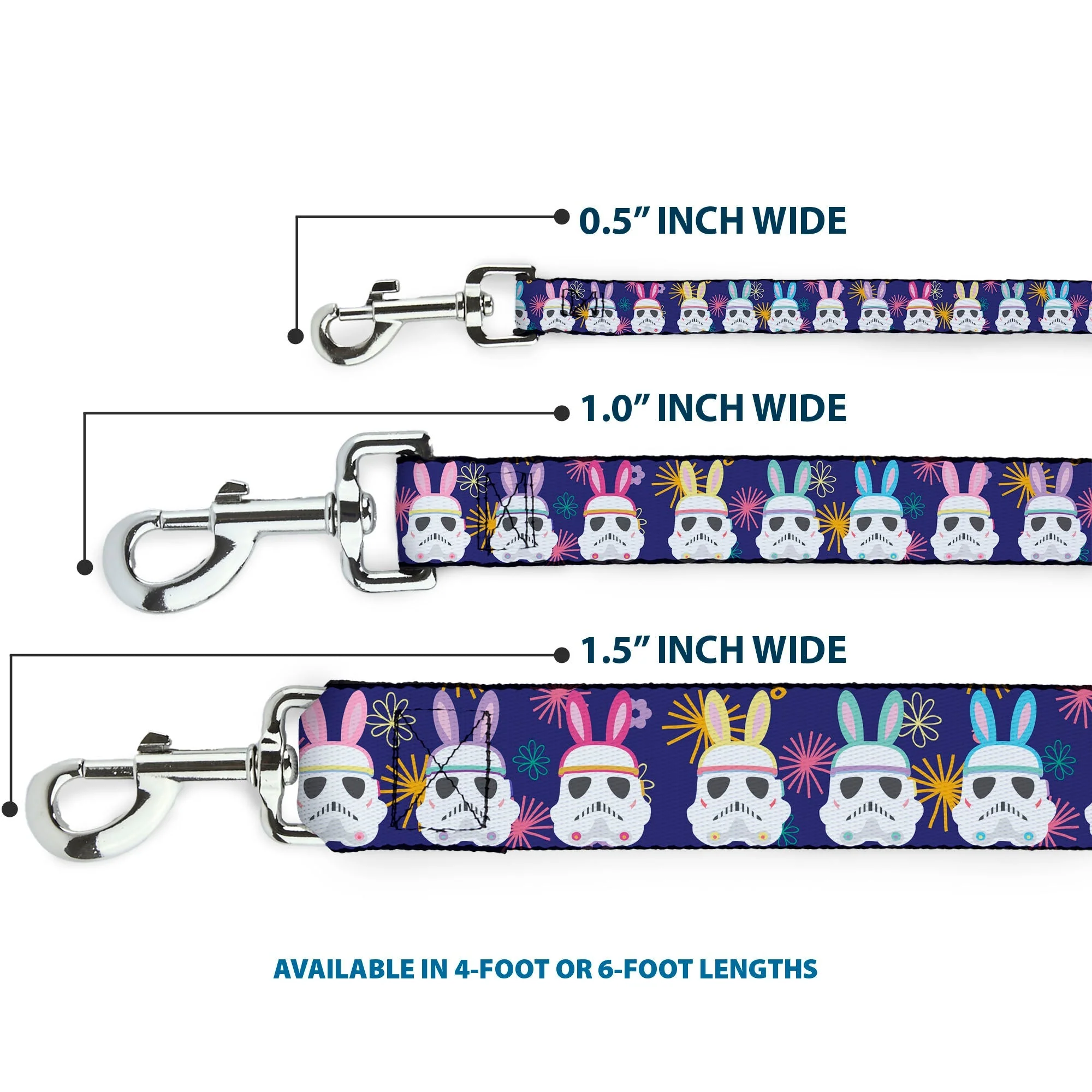 Dog Leash - Star Wars Holiday Stormtrooper Easter Bunny Ears Purple - Image 3