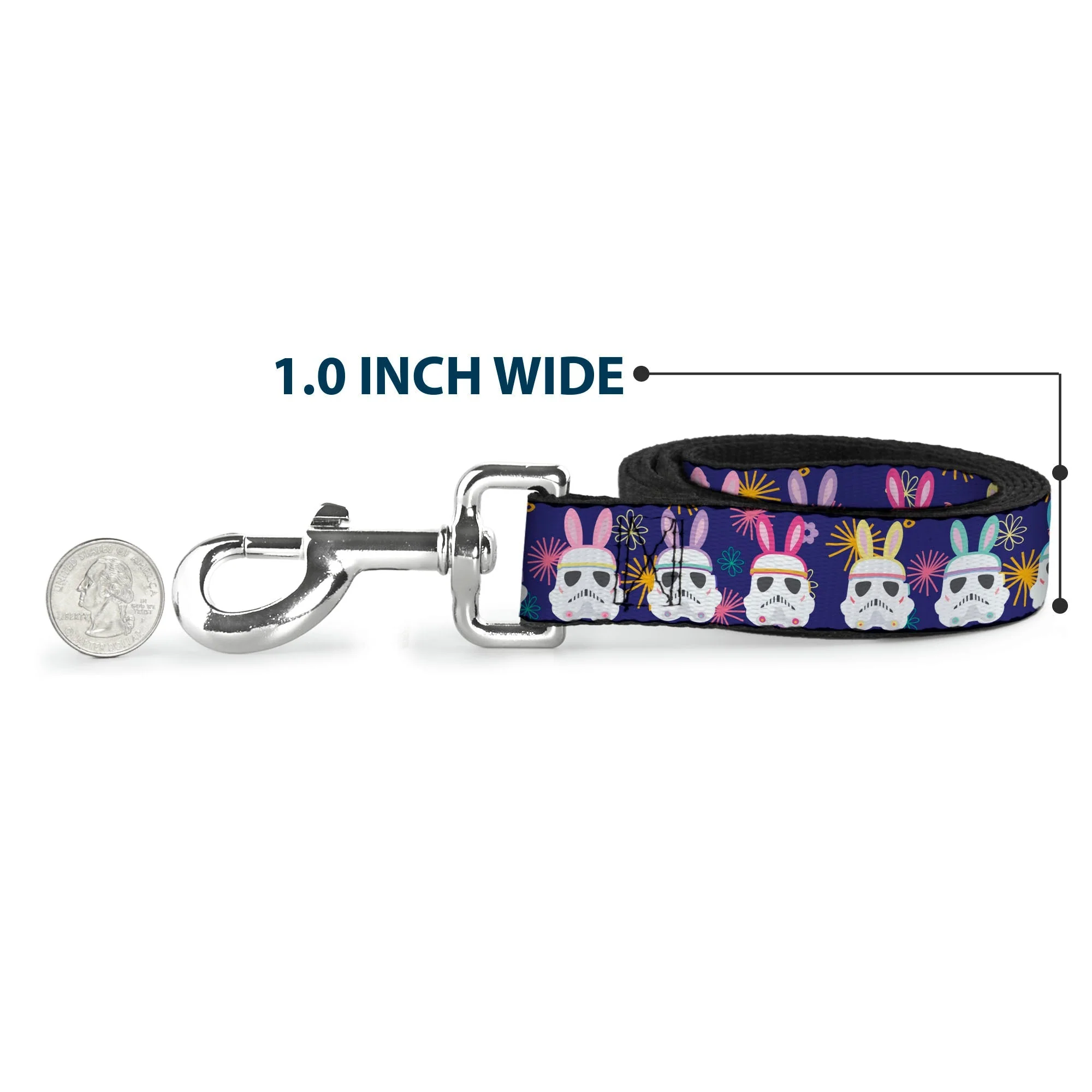 Dog Leash - Star Wars Holiday Stormtrooper Easter Bunny Ears Purple - Image 5