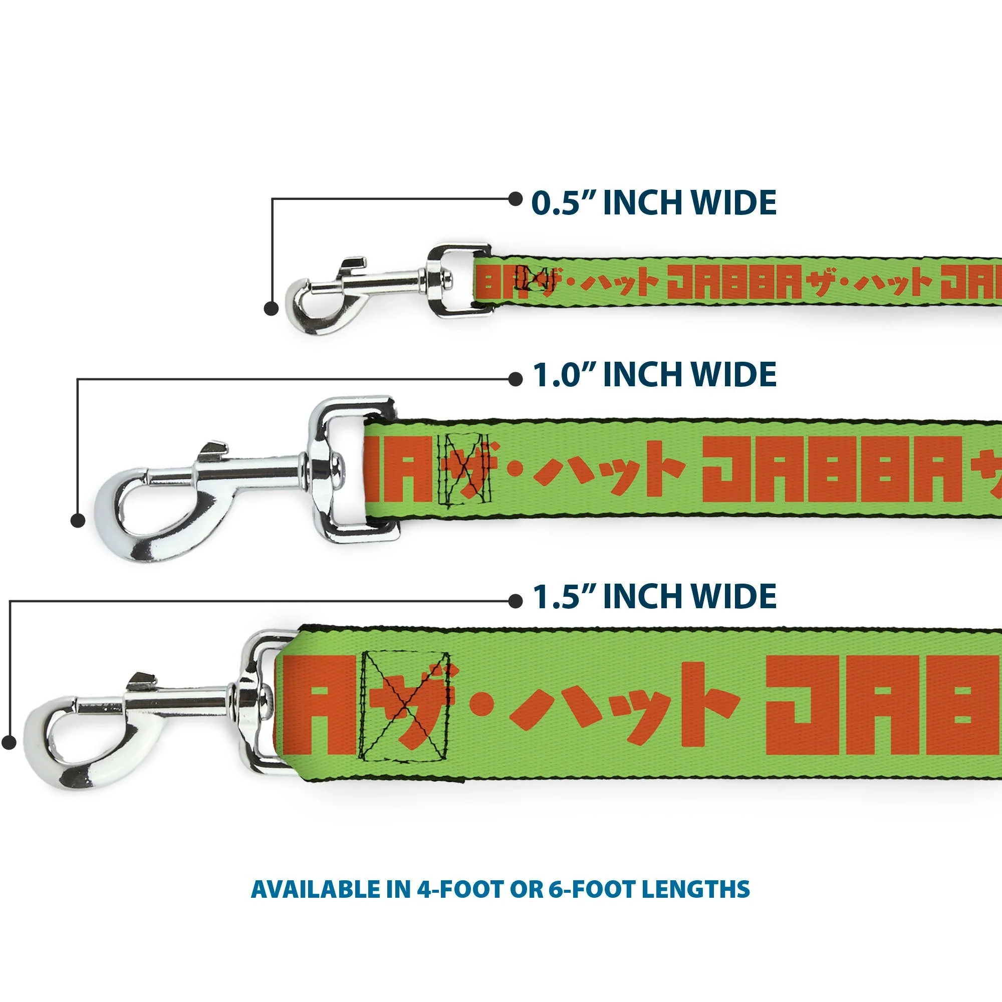 Dog Leash - Star Wars JABBA THE HUTT Text and Characters Green/Orange - Image 3