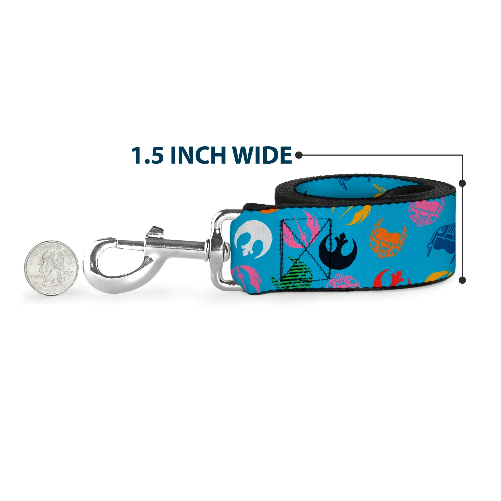 Dog Leash - Star Wars Jedi Order and Rebel Alliance Icons Scattered Blue/Multi Color - Image 6