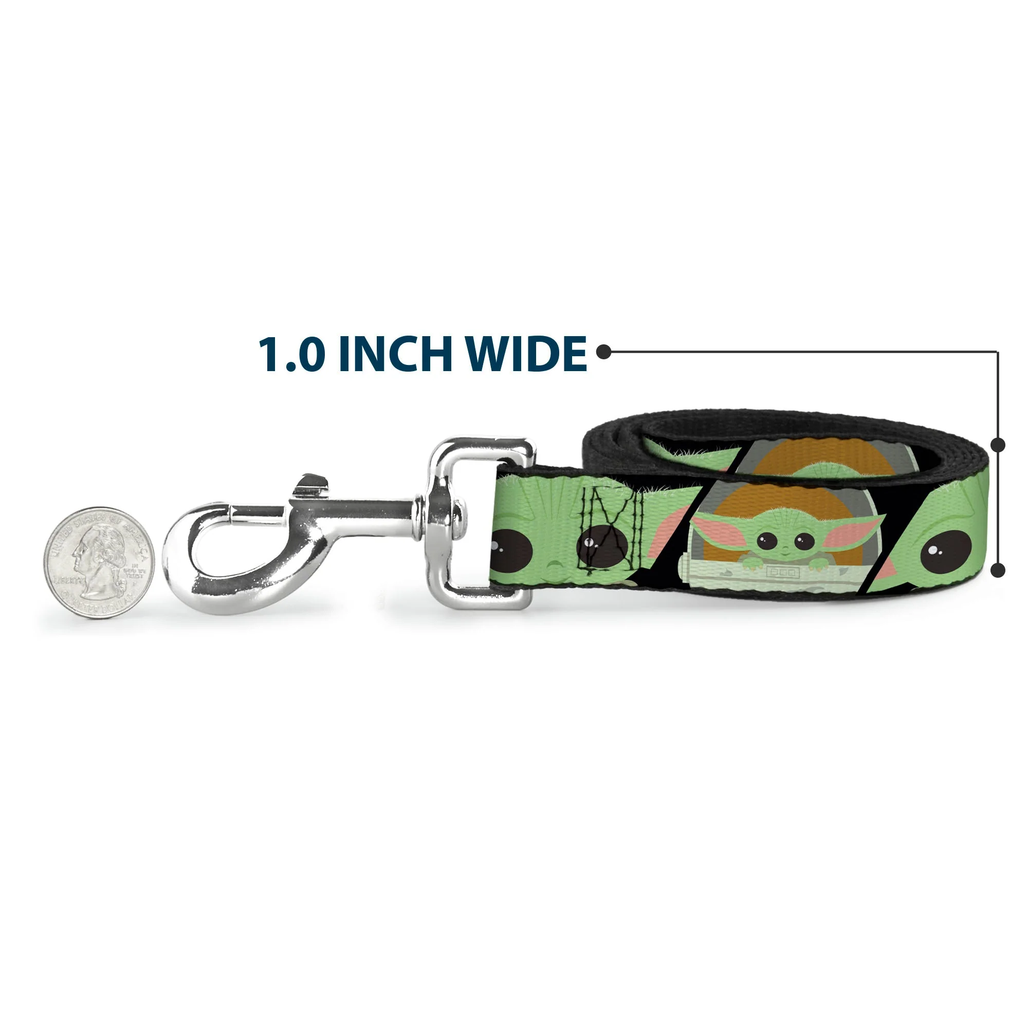 Dog Leash - Star Wars The Child Chibi Face Blocks Black - Image 5