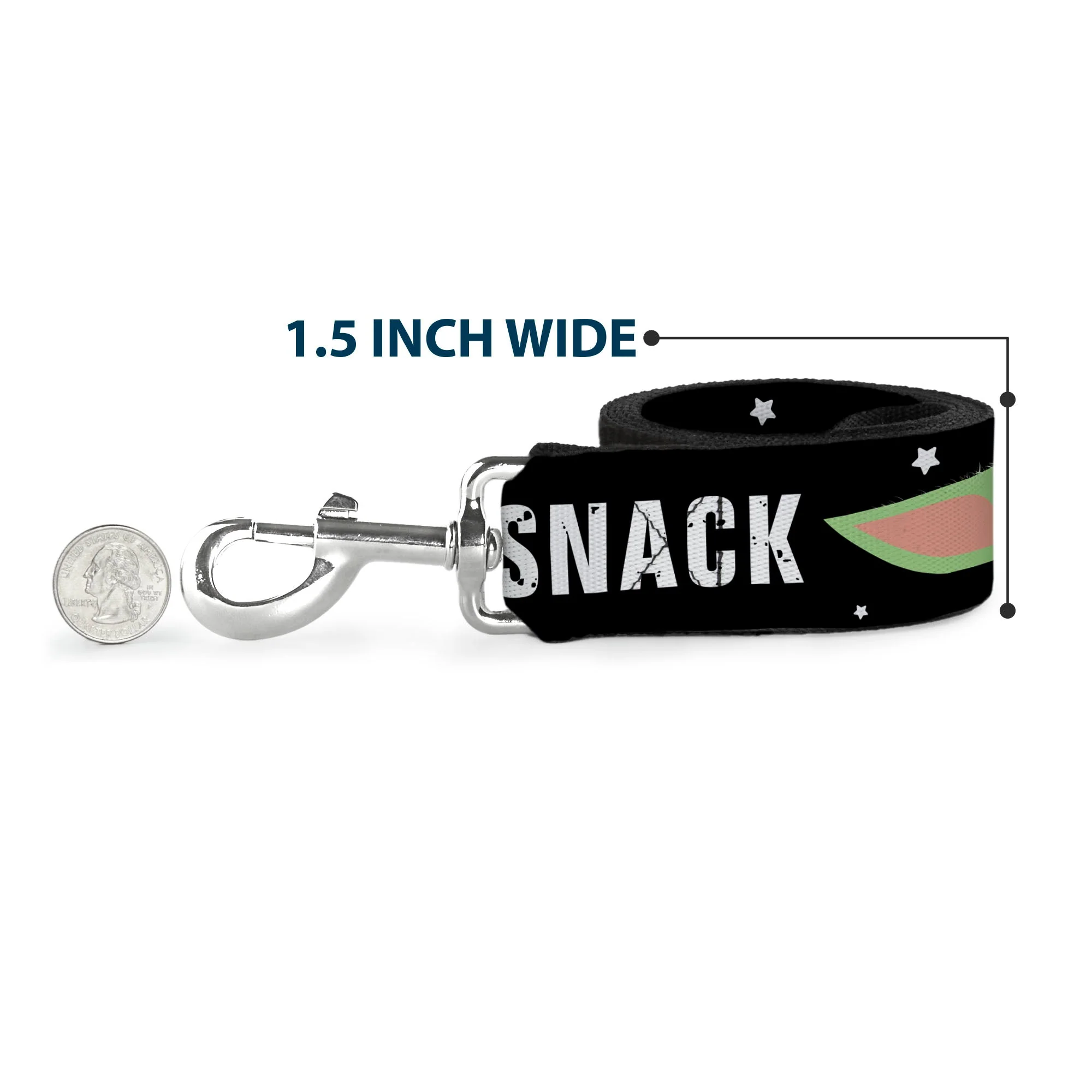 Dog Leash - Star Wars The Child Chibi Face PROTECT ATTACK SNACK Black/White - Image 6