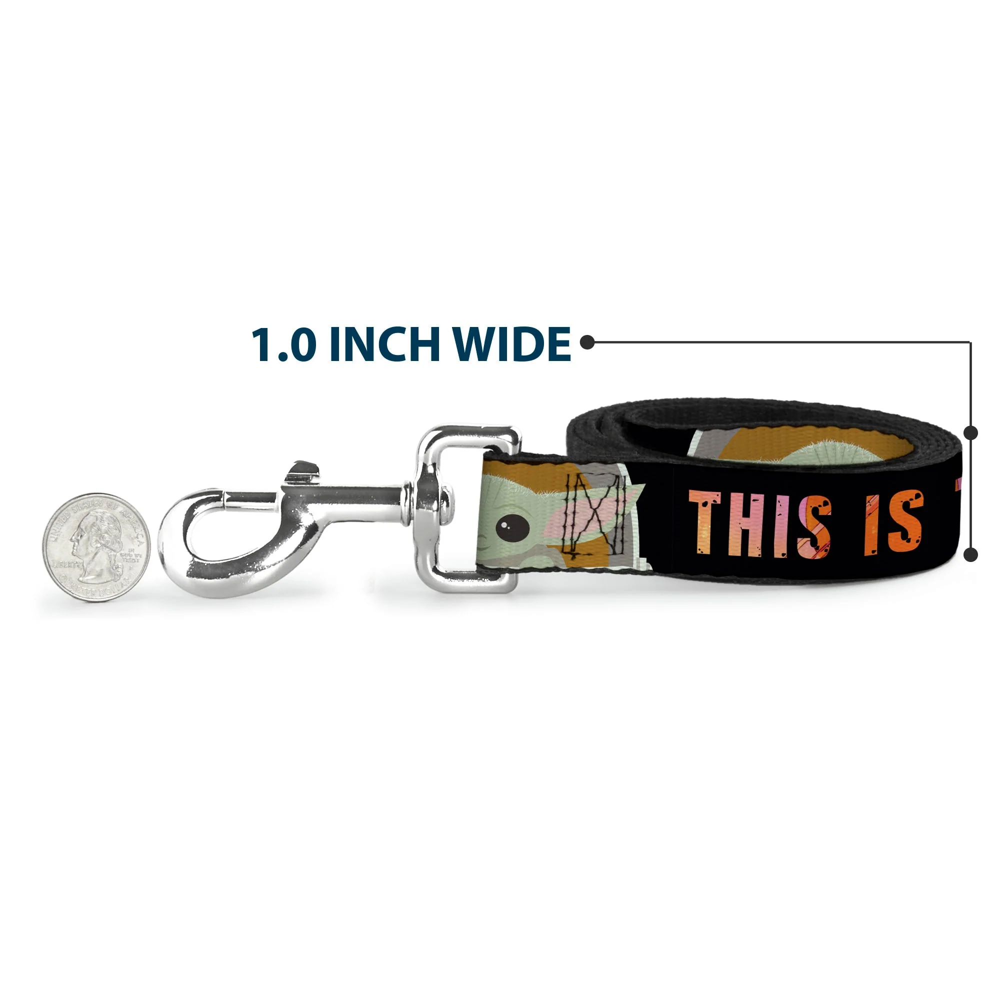 Dog Leash - Star Wars The Child Chibi Pod Pose THIS IS THE WAY Black/Multi Color - Image 5