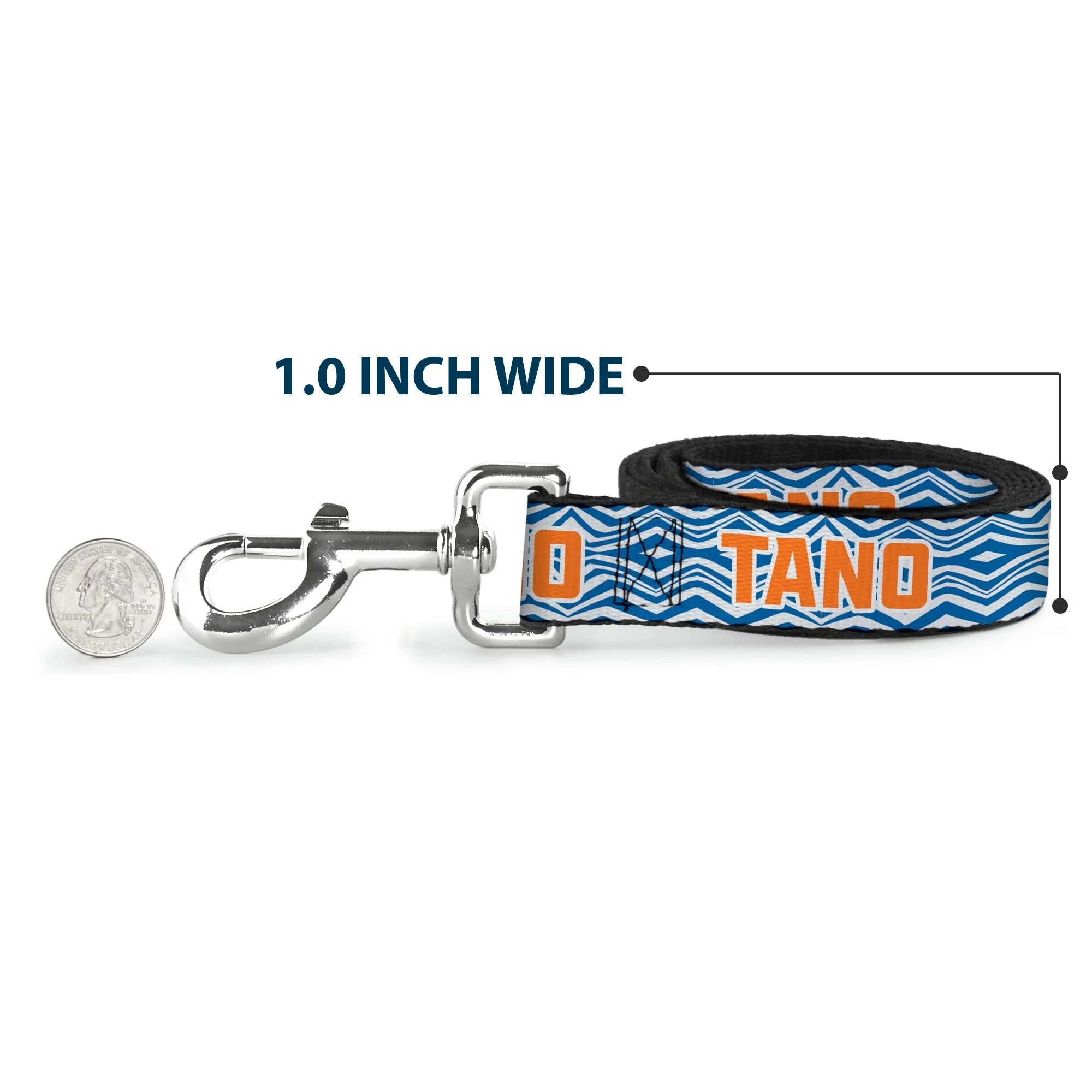 Dog Leash - Star Wars The Clone Wars Ahsoka TANO Text Waves White/Blue/Orange - Image 5