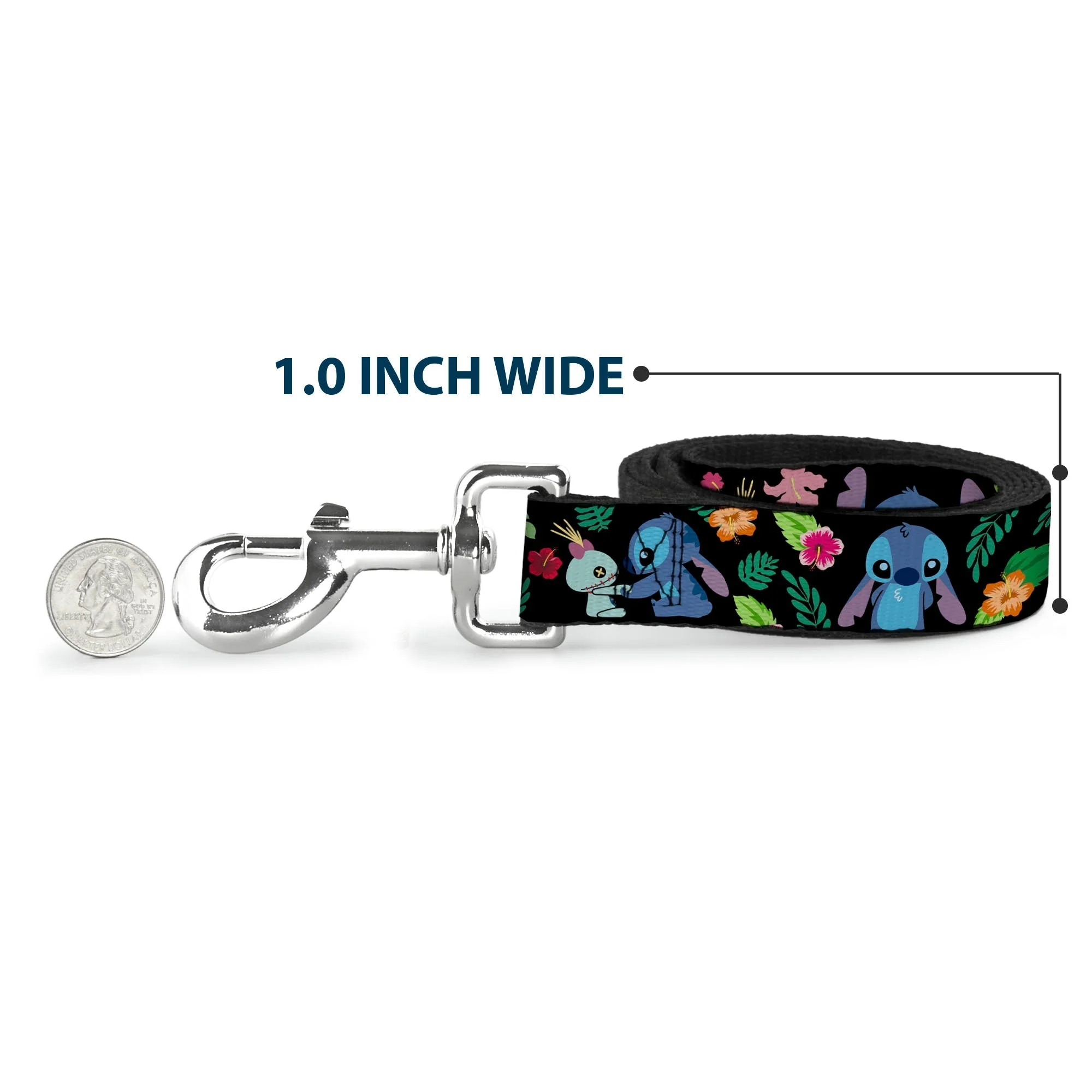 Dog Leash - Stitch & Scrump Poses/Tropical Flora - Image 5