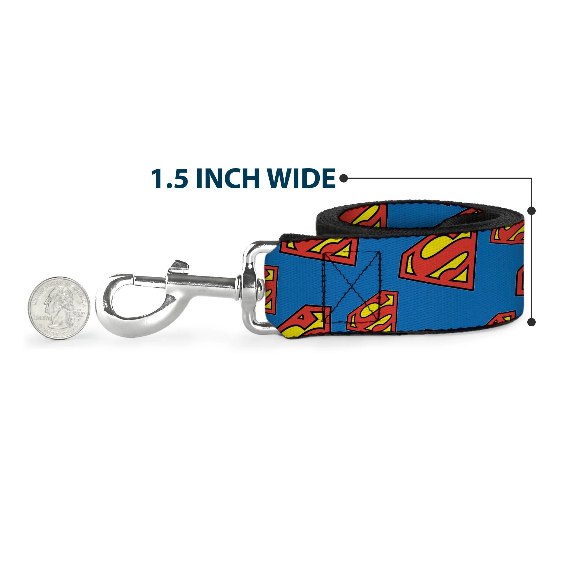 Dog Leash - Super Shield Diagonal Royal Blue/Red - Image 6