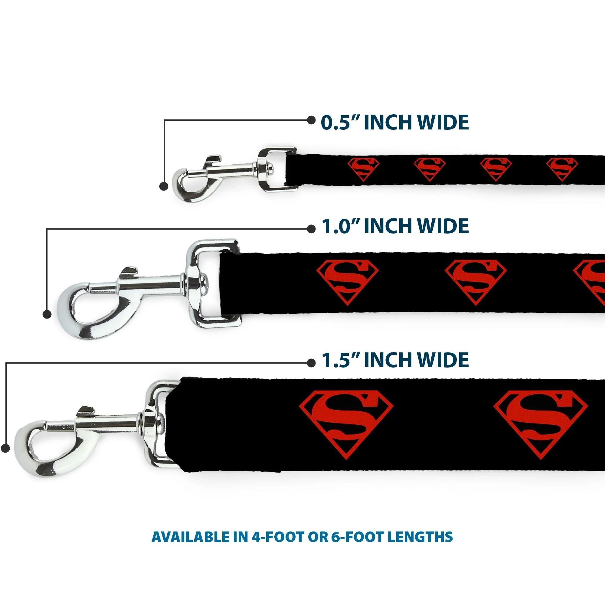 Dog Leash - Superboy Shield Black/Red - Image 3
