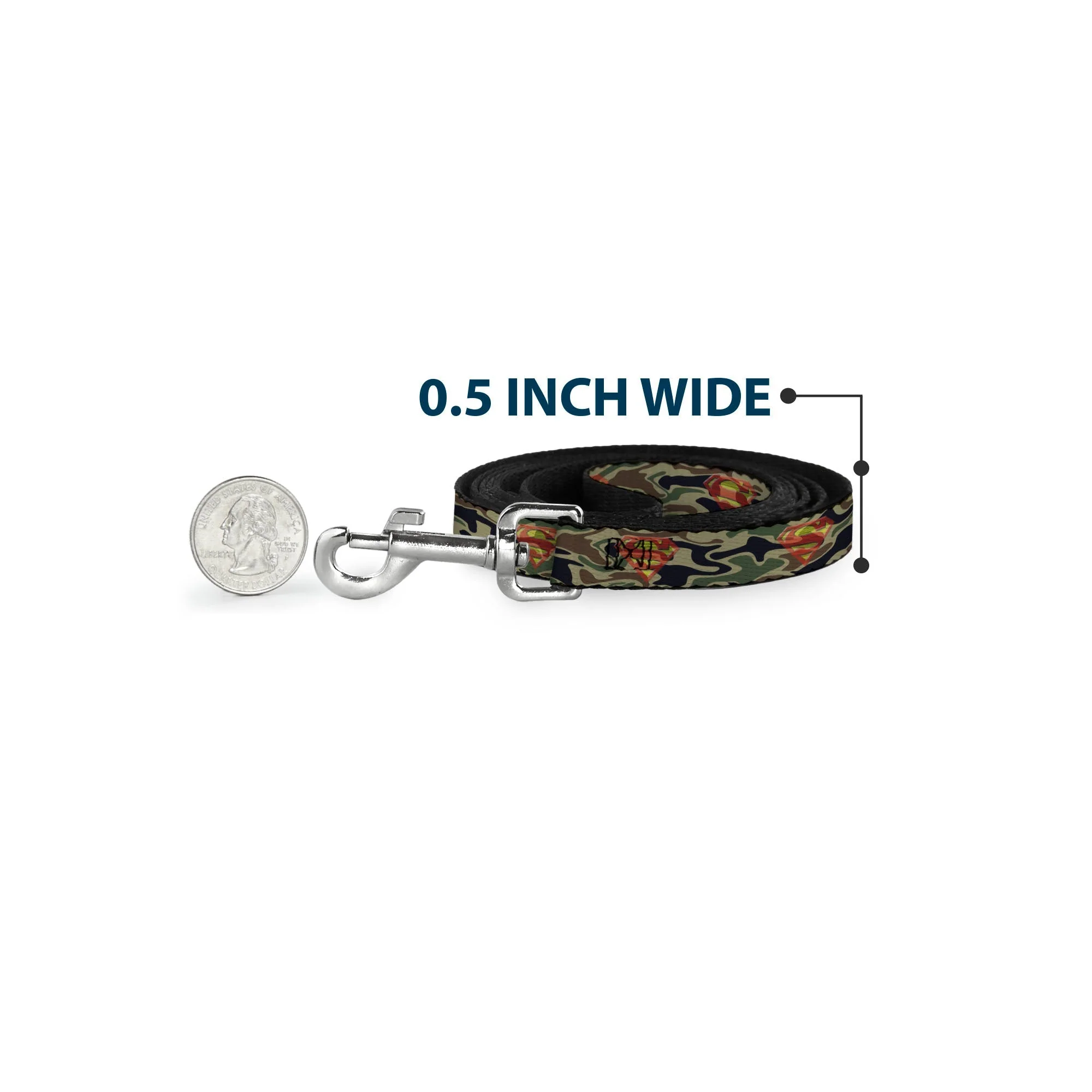 Dog Leash - Superman Shield Camo Olive - Image 4