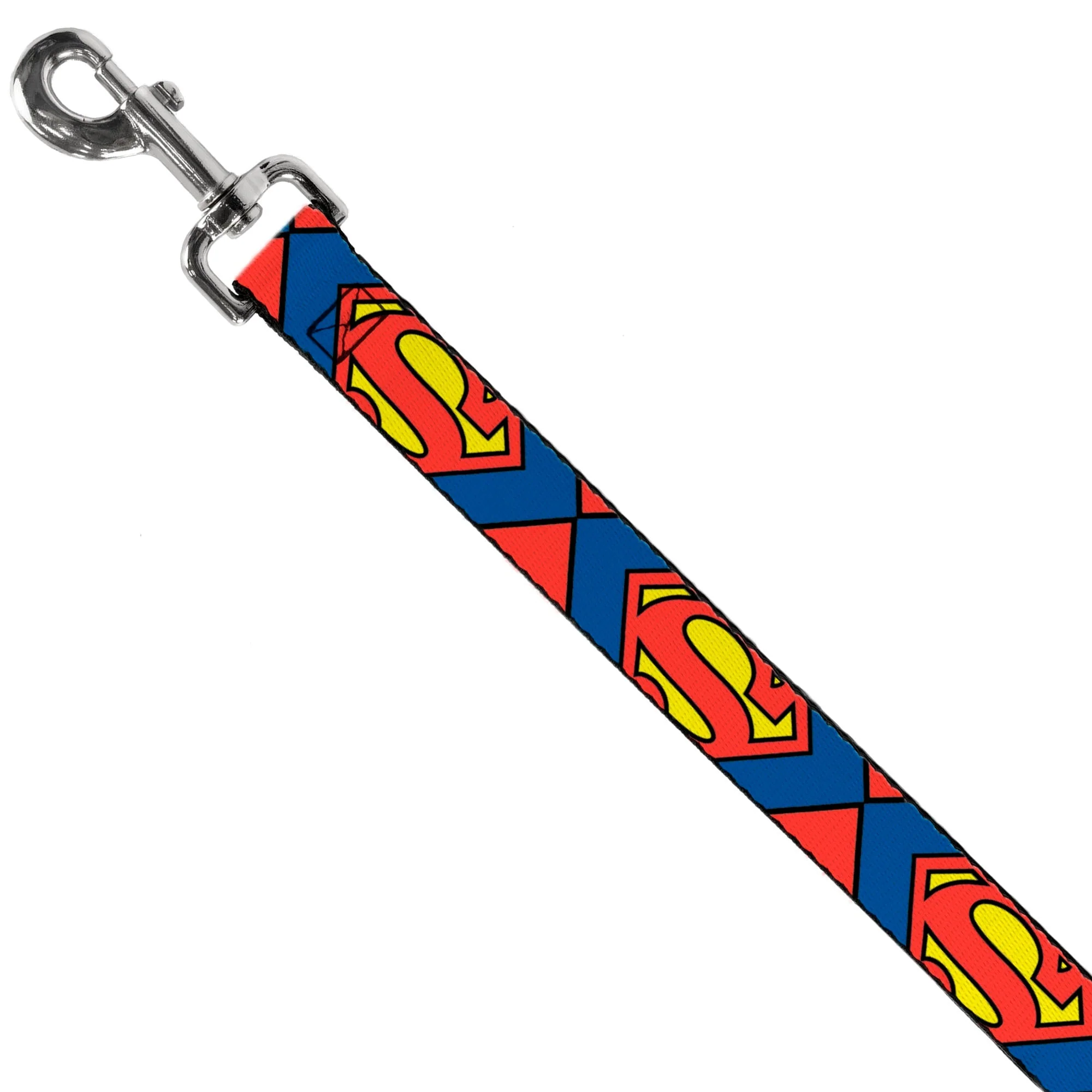 Dog Leash - Superman Shield CLOSE-UP Blue/Red/Yellow - Image 2