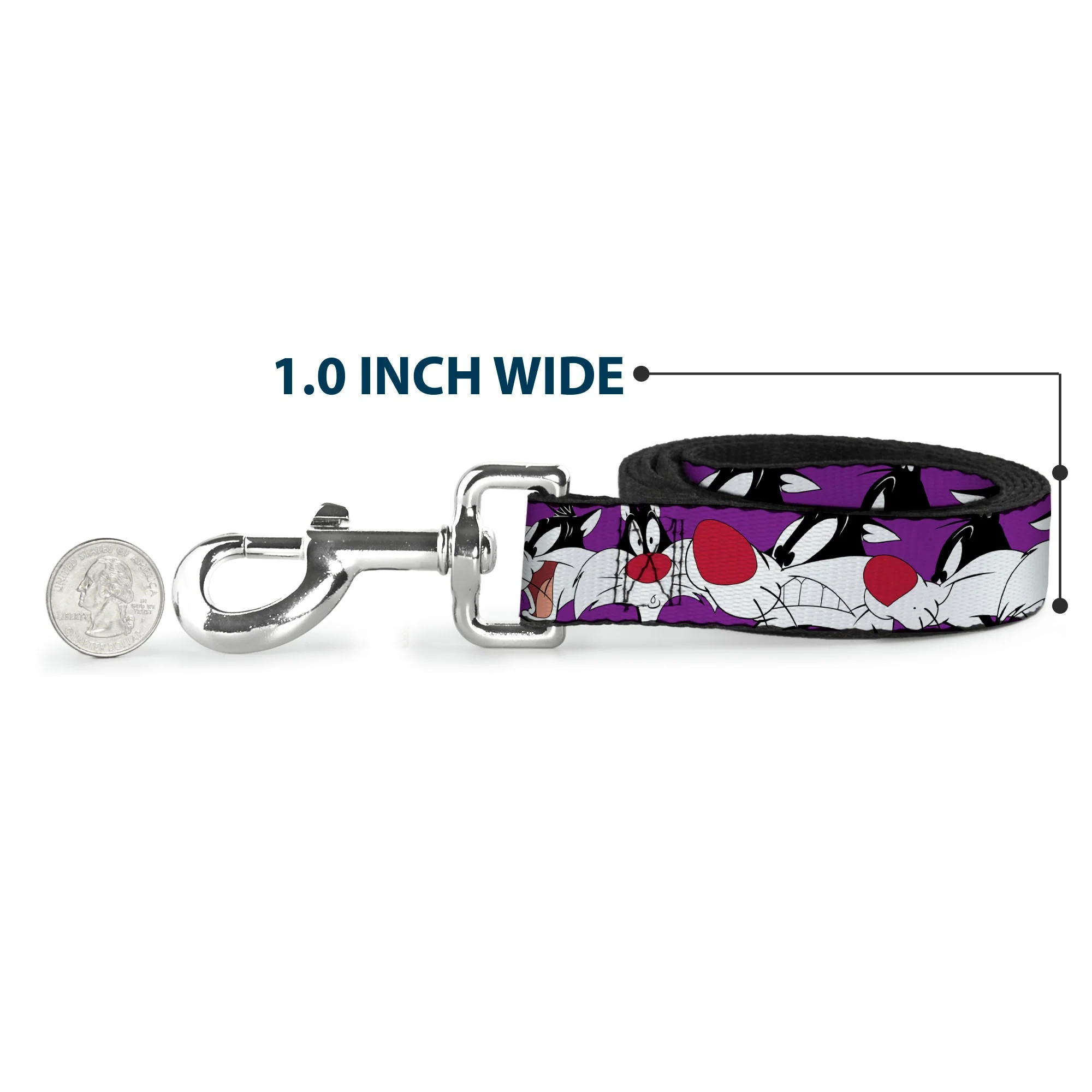 Dog Leash - Sylvester the Cat Expressions Purple - Image 5