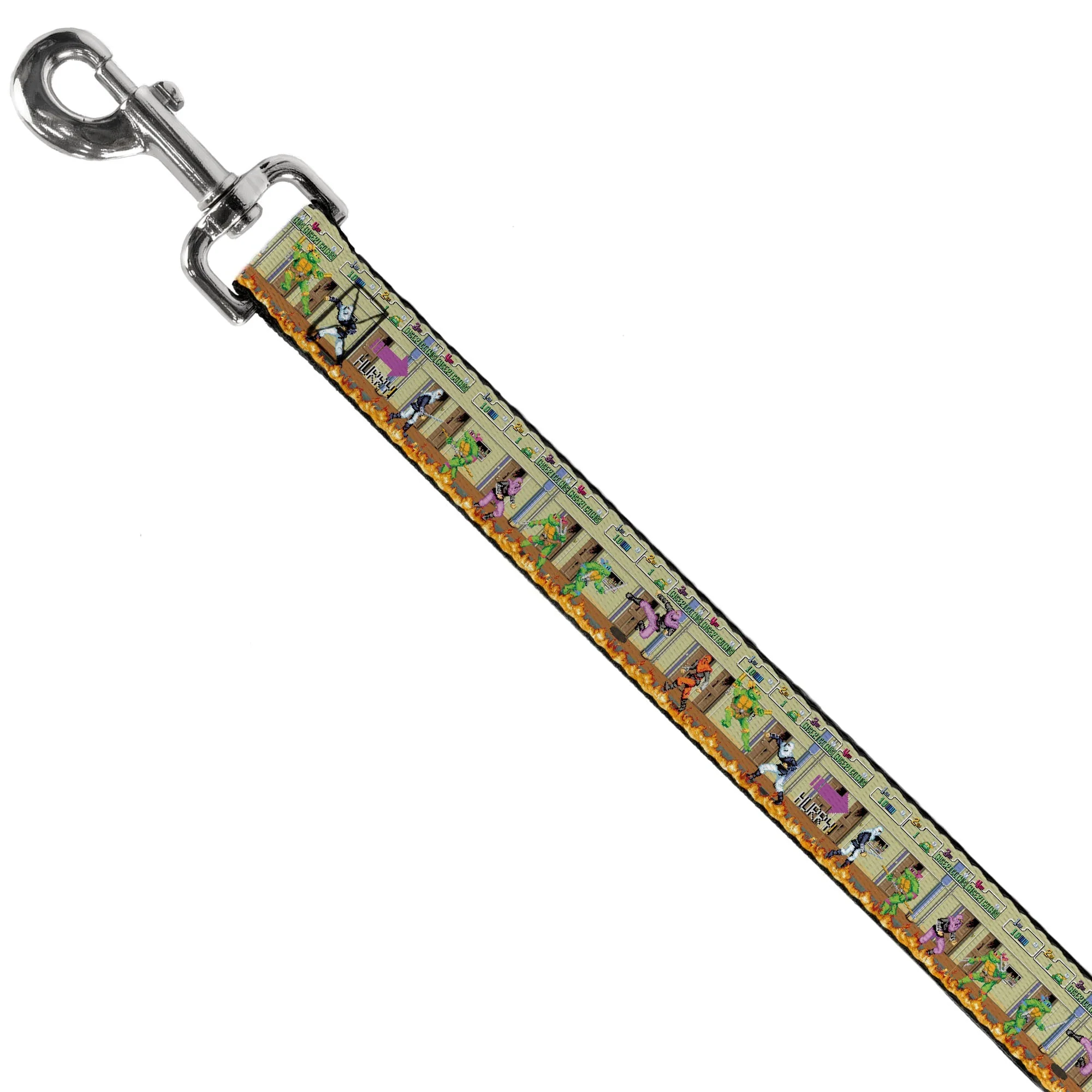Dog Leash - Teenage Mutant Ninja Turtles Battle Foot Soldiers Ninjas Video Game Scene Tan - Image 2