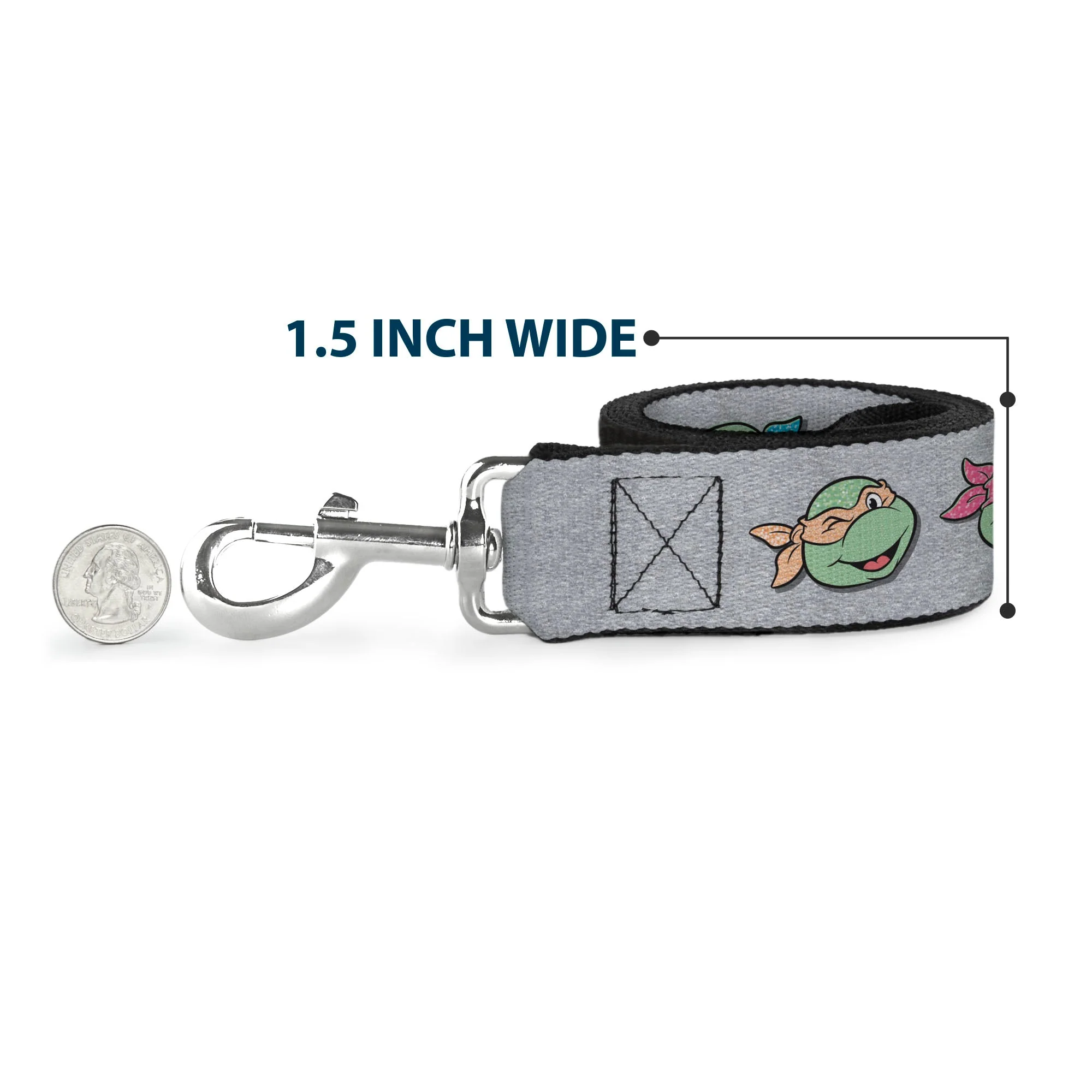 Dog Leash - Teenage Mutant Ninja Turtles Expressions Gray - Image 6
