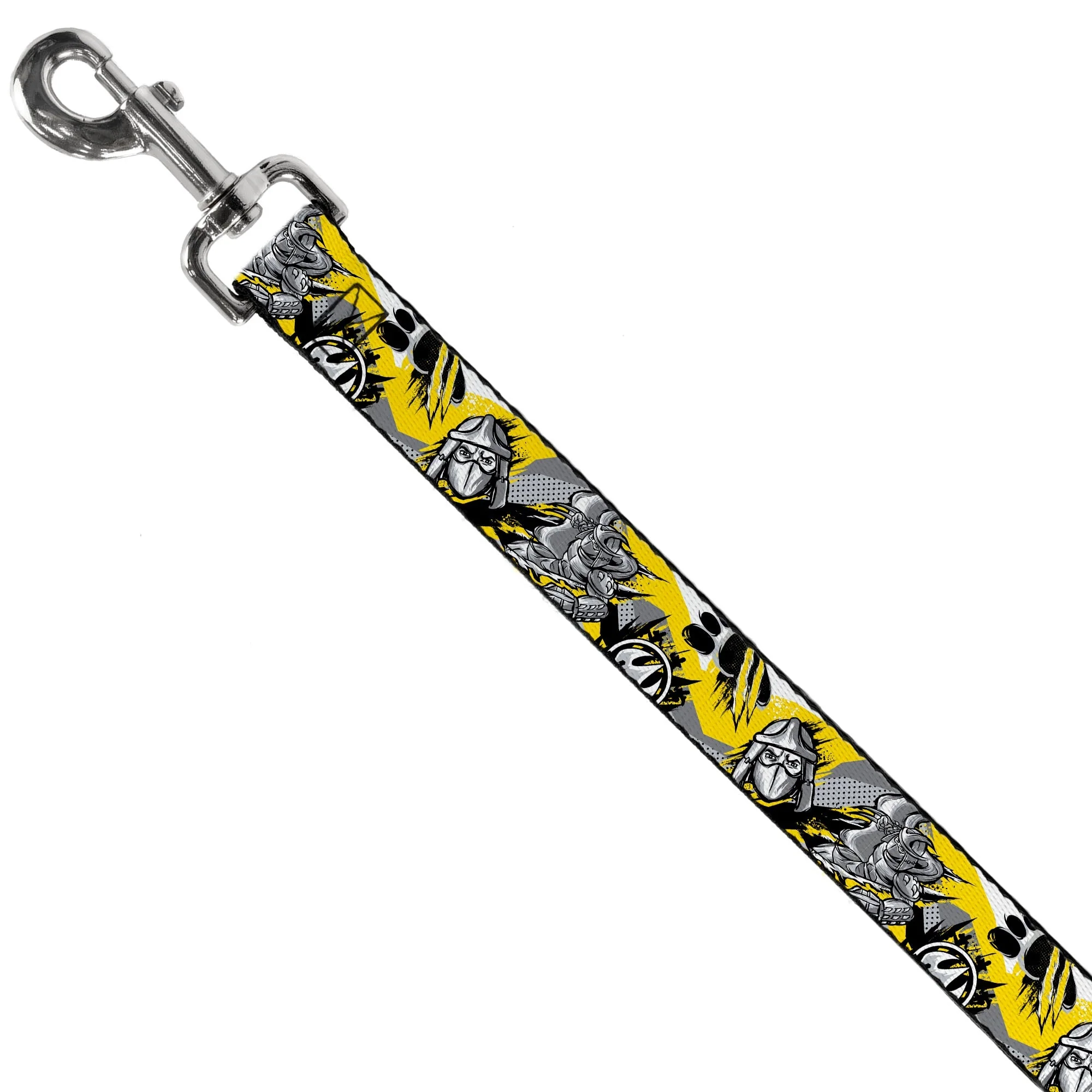 Dog Leash - Teenage Mutant Ninja Turtles Shredder Pose and Icons Grays/Yellow - Image 2
