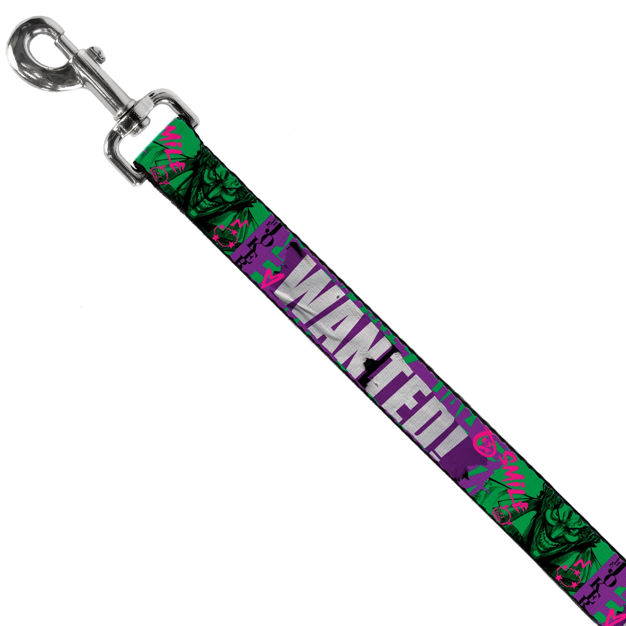 Dog Leash - THE JOKER WANTED Smiling Pose and Graffiti Purples/Greens - Image 2