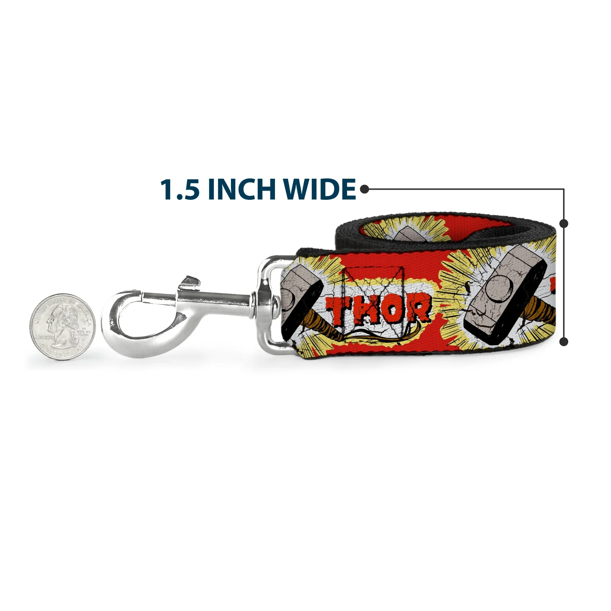 Dog Leash - THOR & Hammer Red/Yellow/White - Image 6