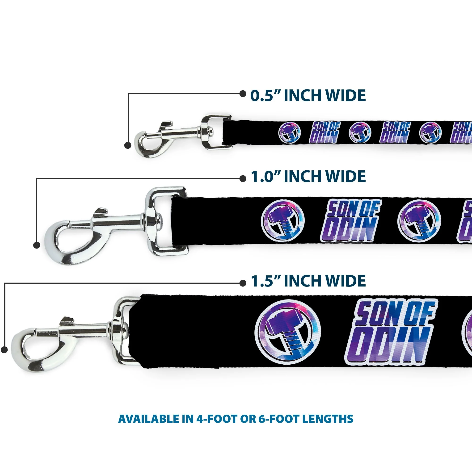 Dog Leash - Thor SON OF ODIN/Hamner Icon Black/White/Blues - Image 3